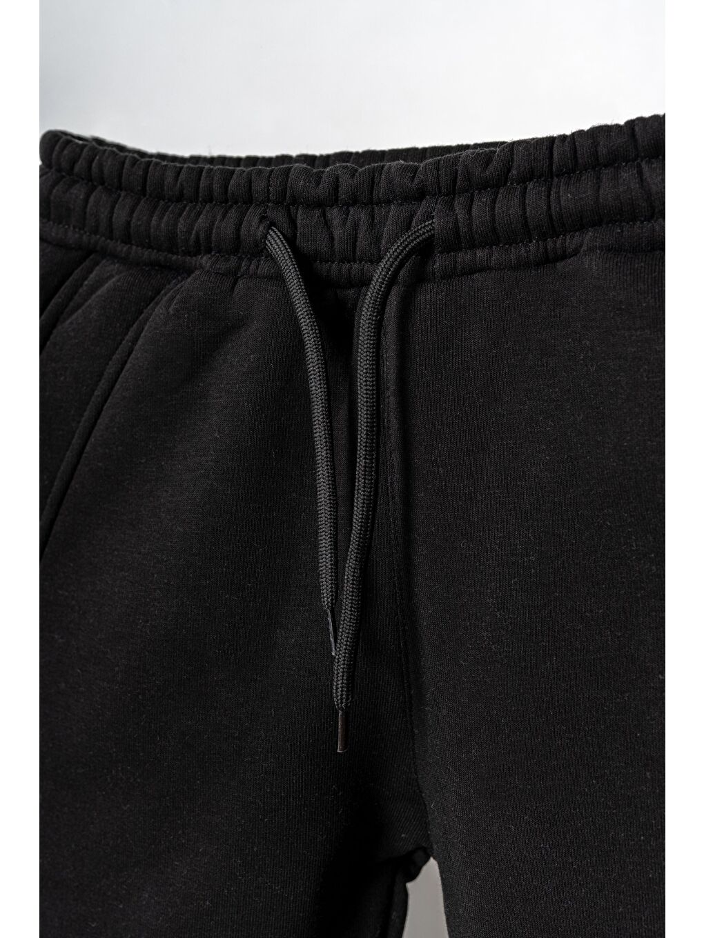 Siyah 3 İp Fearless Nothing  Baskılı Yanlar Çizgili Erkek  Çocuk Eşofman Altı-1