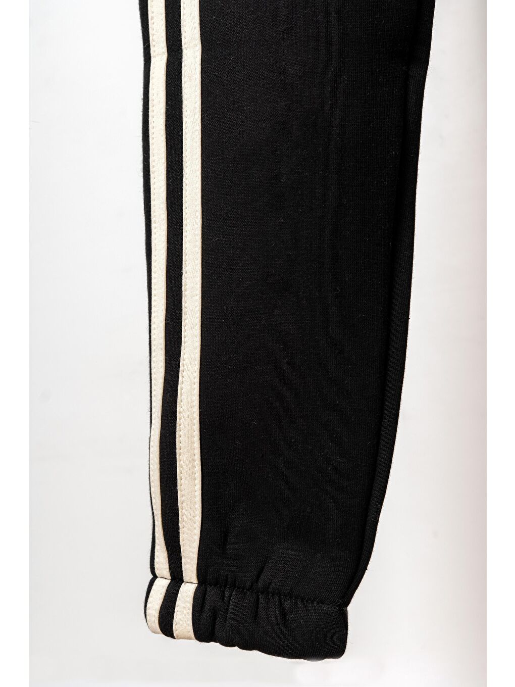 Siyah 3 İp Fearless Nothing  Baskılı Yanlar Çizgili Erkek  Çocuk Eşofman Altı-3