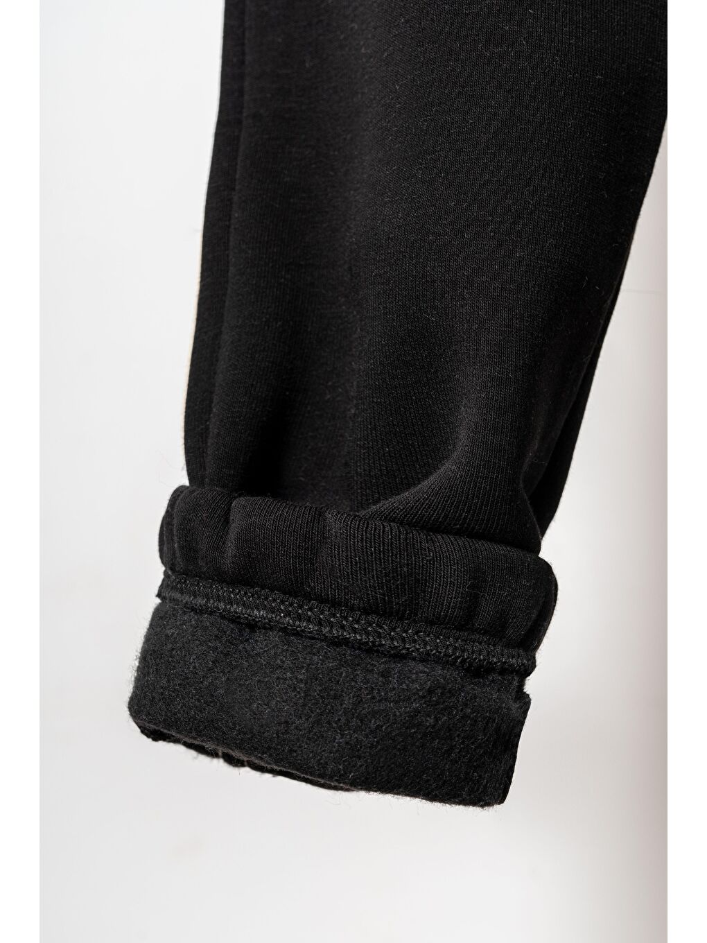 Siyah 3 İp Fearless Nothing  Baskılı Yanlar Çizgili Erkek  Çocuk Eşofman Altı-4