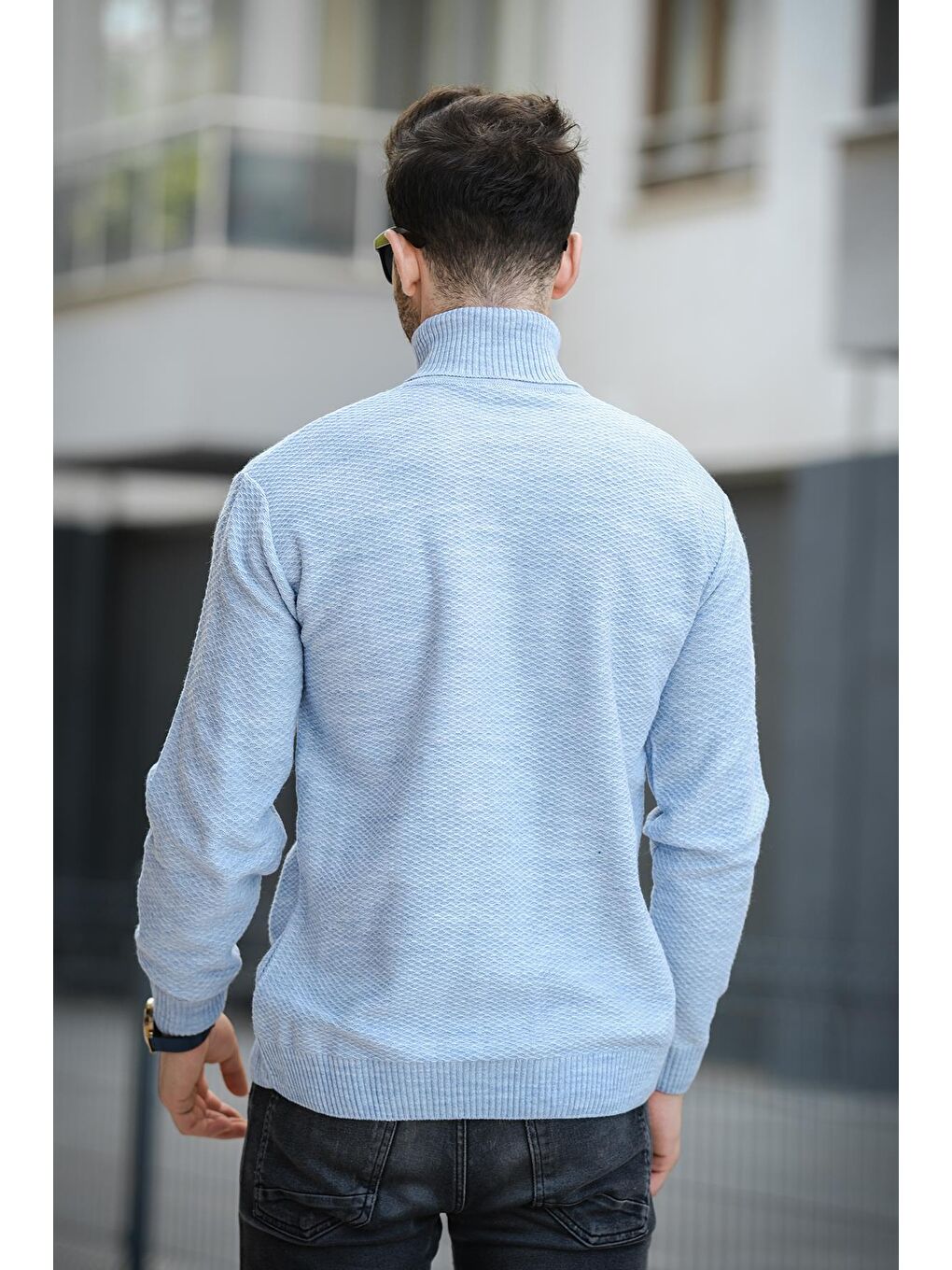 Mavi Seka 500 Slim Fit Petek Örgü Erkek Tam Balıkçı Kazak-2