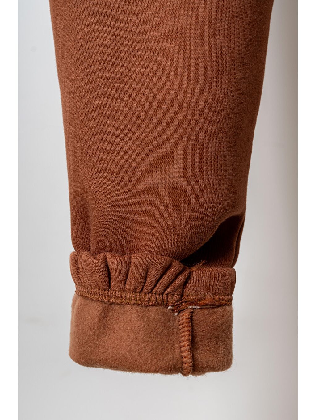 Kahverengi 3 İp İki Diz Mikro Kargo Cepli Sağ Cep Fermuarlı Erkek Çocuk Eşofman Altı-5