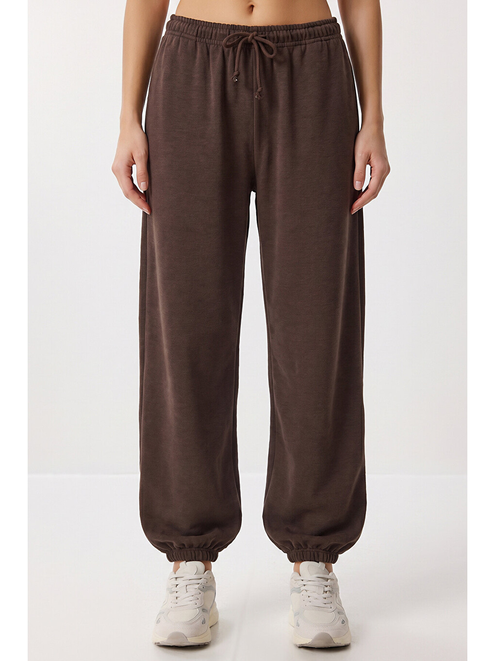 Kahverengi Cepli Modal Jogger Eşofman Altı KAHVERENGİ LUB0365-3