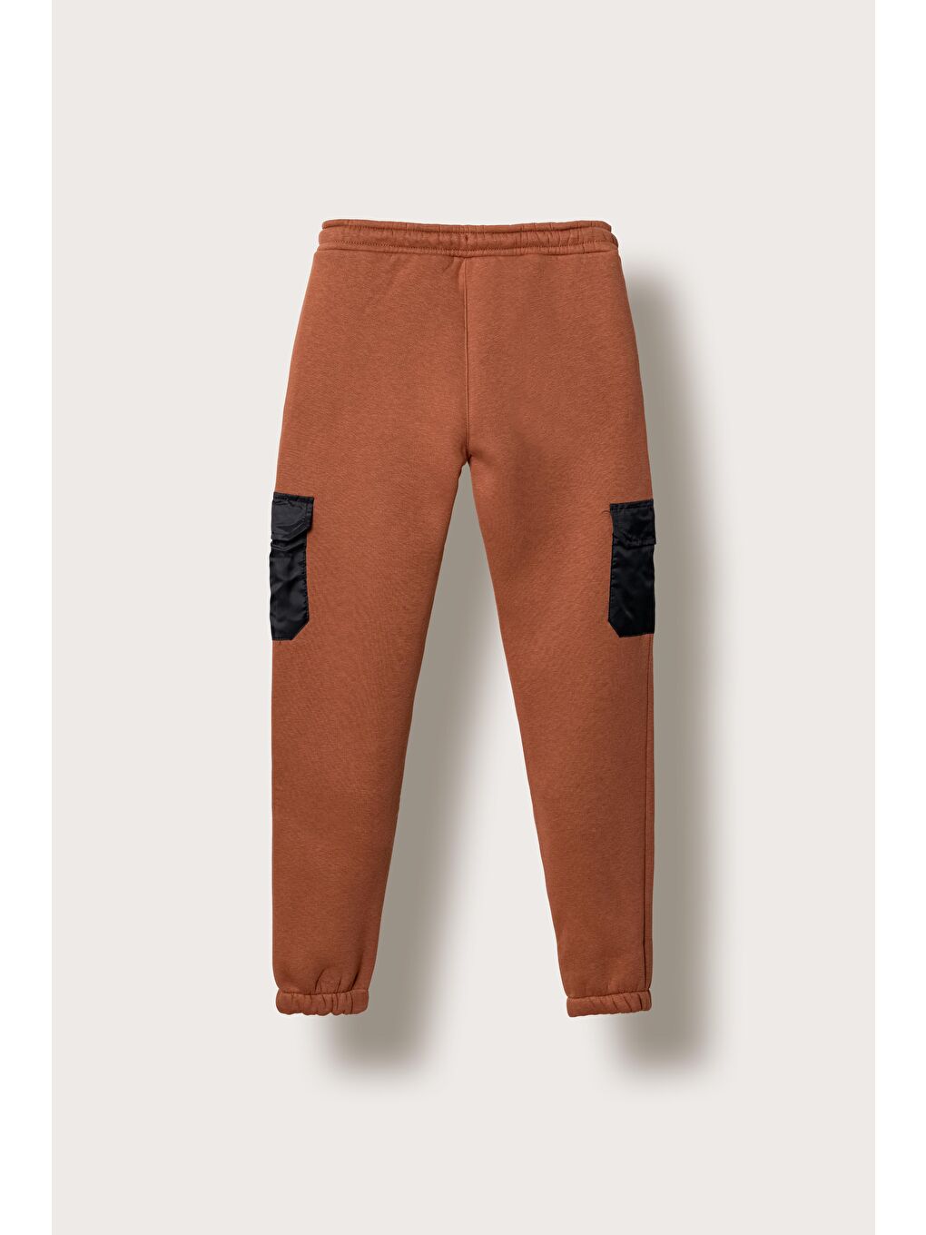 Kahverengi 3 İp İki Diz Mikro Kargo Cepli Sağ Cep Fermuarlı Erkek Çocuk Eşofman Altı-6