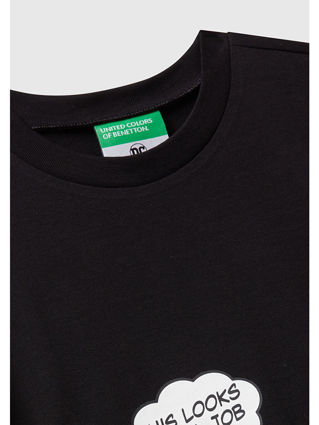 Erkek Çocuk Siyah Önü ve Arkası Superman Baskılı Logo Etiketli Jarse T-shirt-2