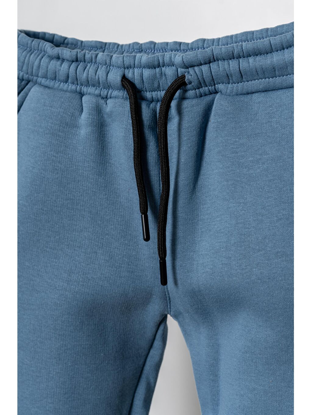 Mavi 3 İp İki Diz Mikro Kargo Cepli Sağ Cep Fermuarlı Erkek Çocuk Eşofman Altı-1