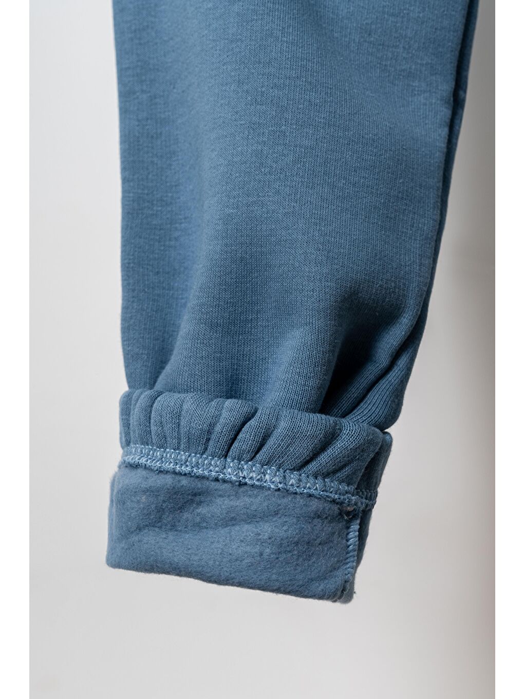 Mavi 3 İp İki Diz Mikro Kargo Cepli Sağ Cep Fermuarlı Erkek Çocuk Eşofman Altı-5