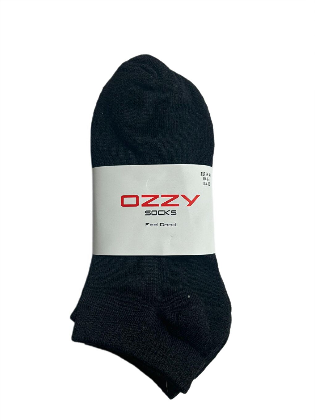 OZZY SOCKS Siyah 8 Çift  Ekonomik  Pamuklu Siyah Kadın Patik