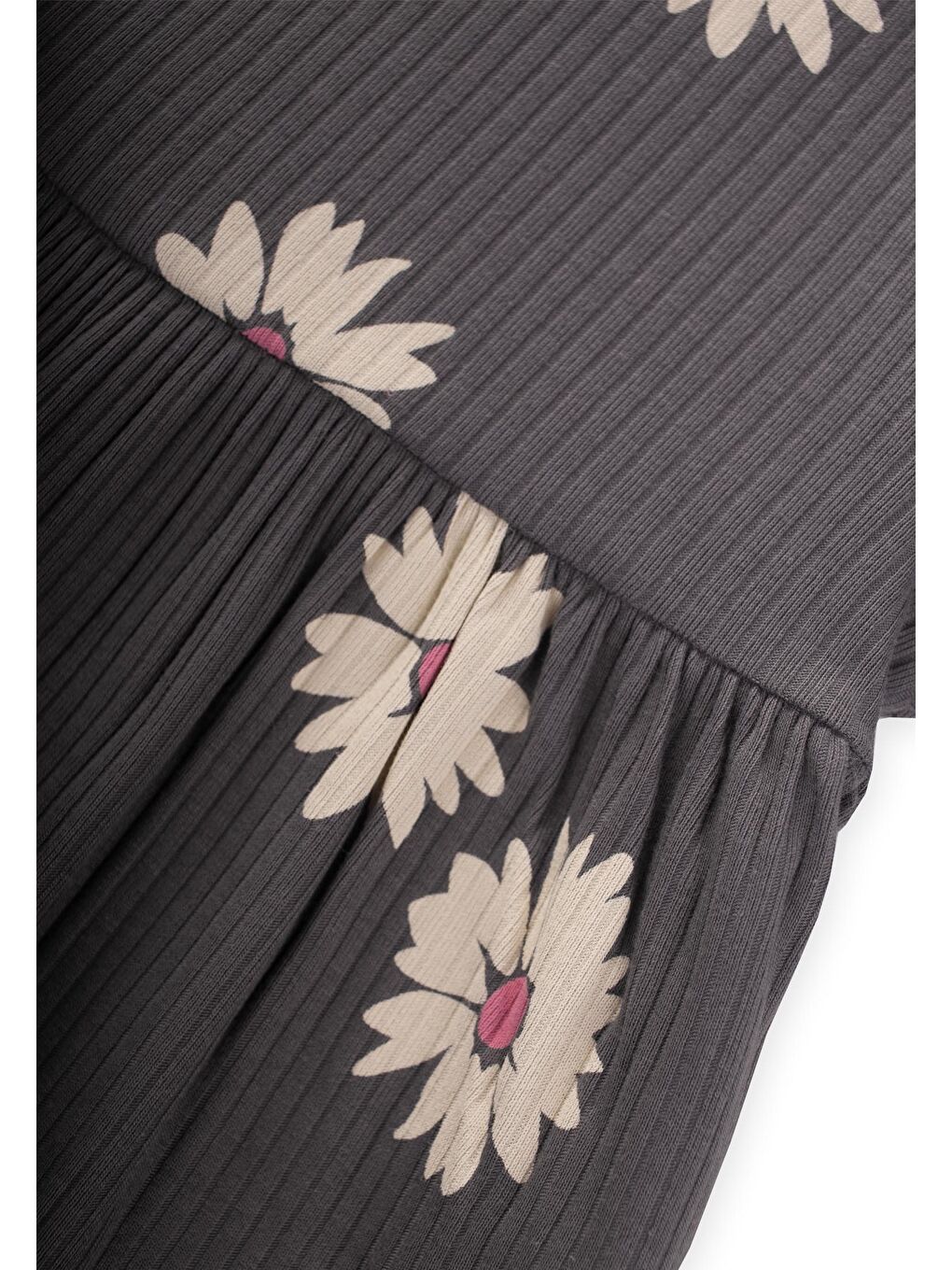 Desenli Fitilli Tunik Takım 1-8 Yaş Gri-2