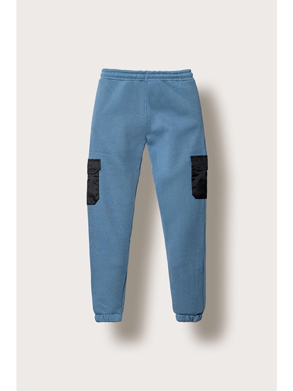 Mavi 3 İp İki Diz Mikro Kargo Cepli Sağ Cep Fermuarlı Erkek Çocuk Eşofman Altı-6