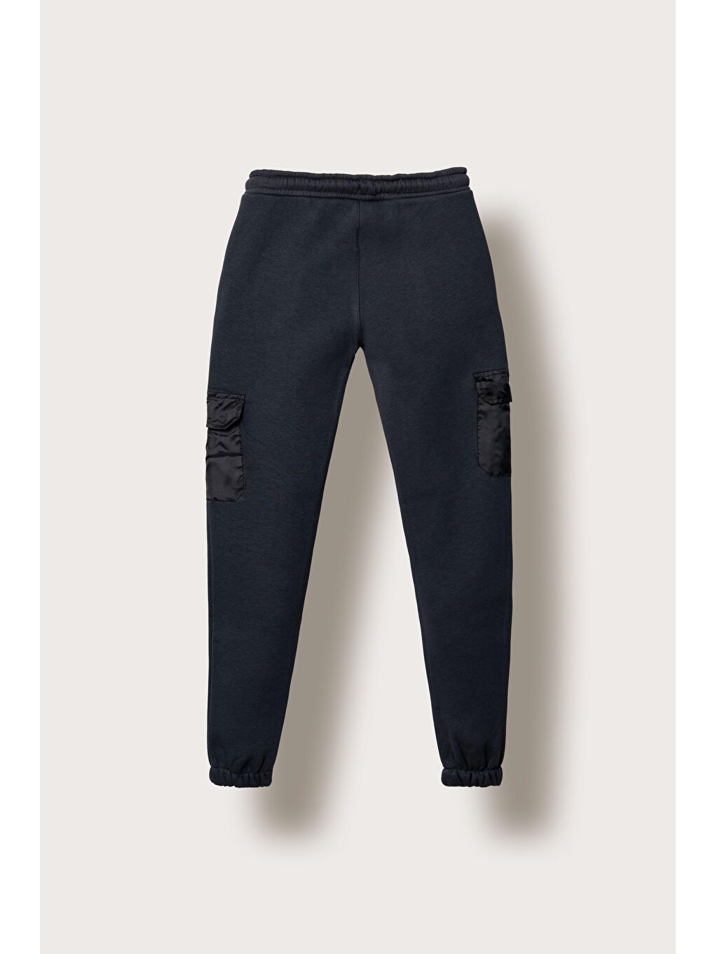 Siyah 3 İp İki Diz Mikro Kargo Cepli Sağ Cep Fermuarlı Erkek Çocuk Eşofman Altı-6