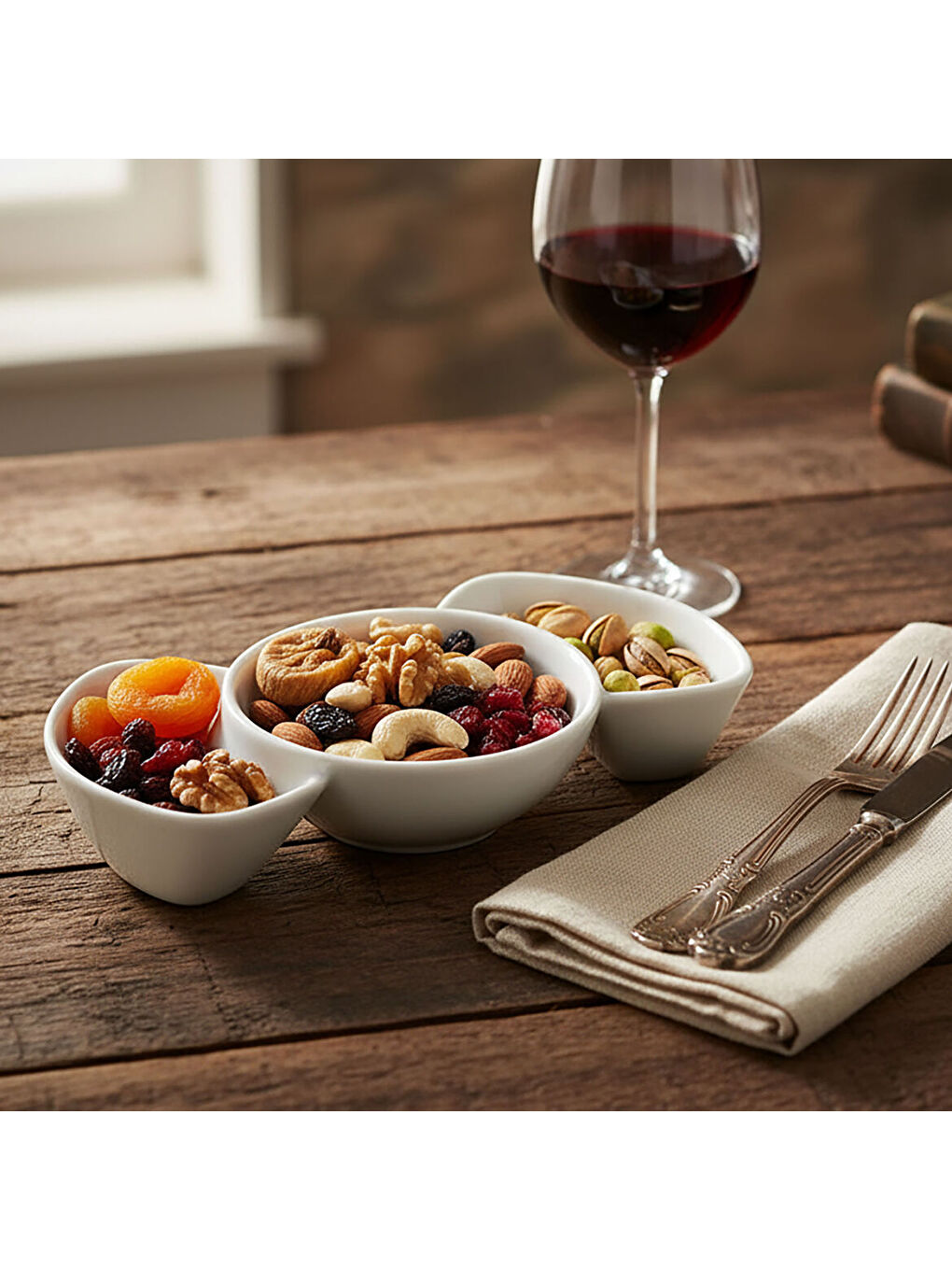 Ekru Sidney 3 Bölmeli 22 Cm Kase-2