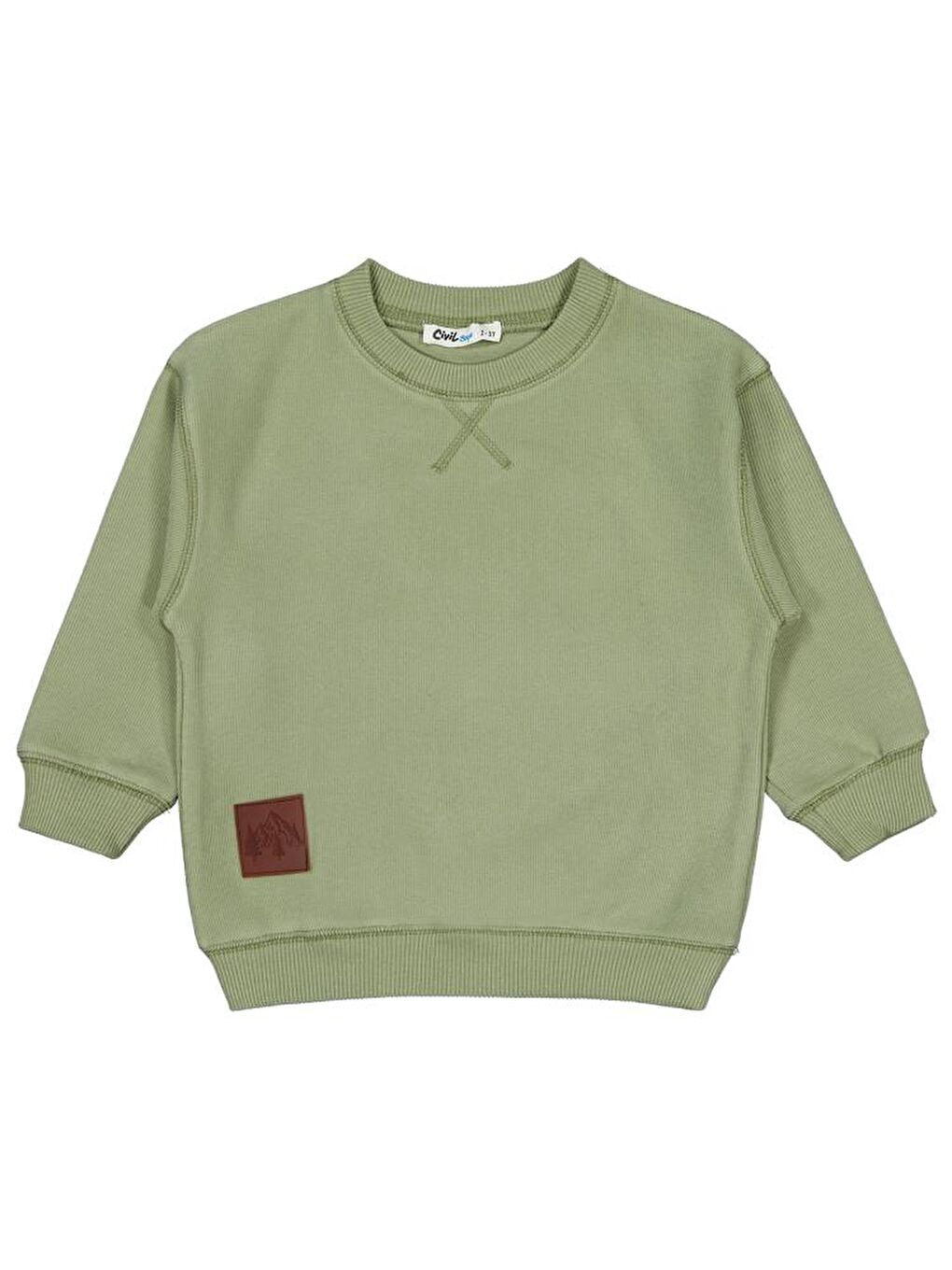 Boys Karyoka Dikişli 2-5 Yaş Sweatshirt - Haki 5-6 Yaş