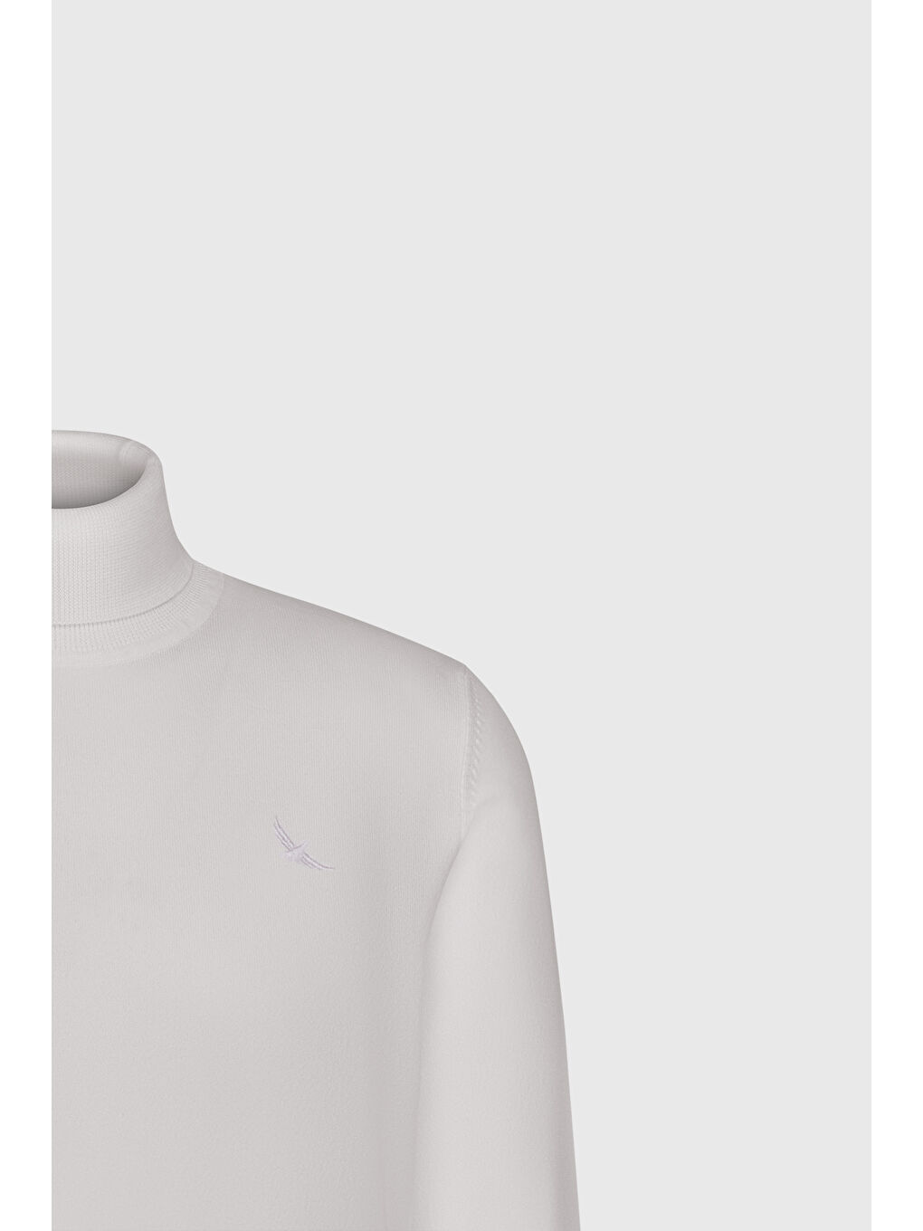 Erkek Ekru Sıcak Tutan Standart Fit Normal Kesim Tam Balıkçı Yaka Basic Triko Kazak-1