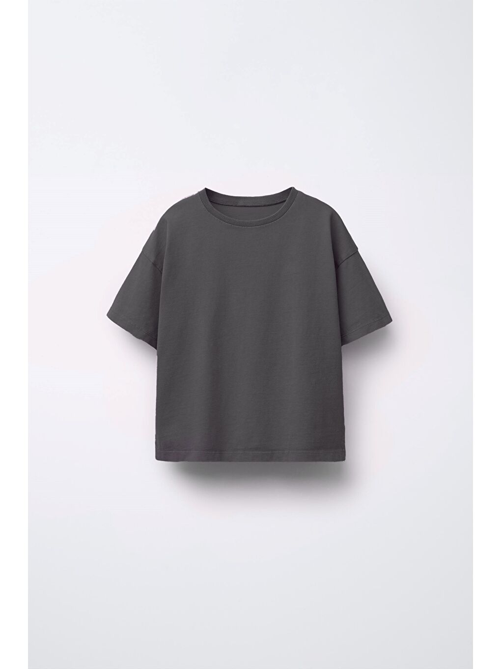 Antrasit Unisex Basic Kısa Kollu Çocuk T-Shirt