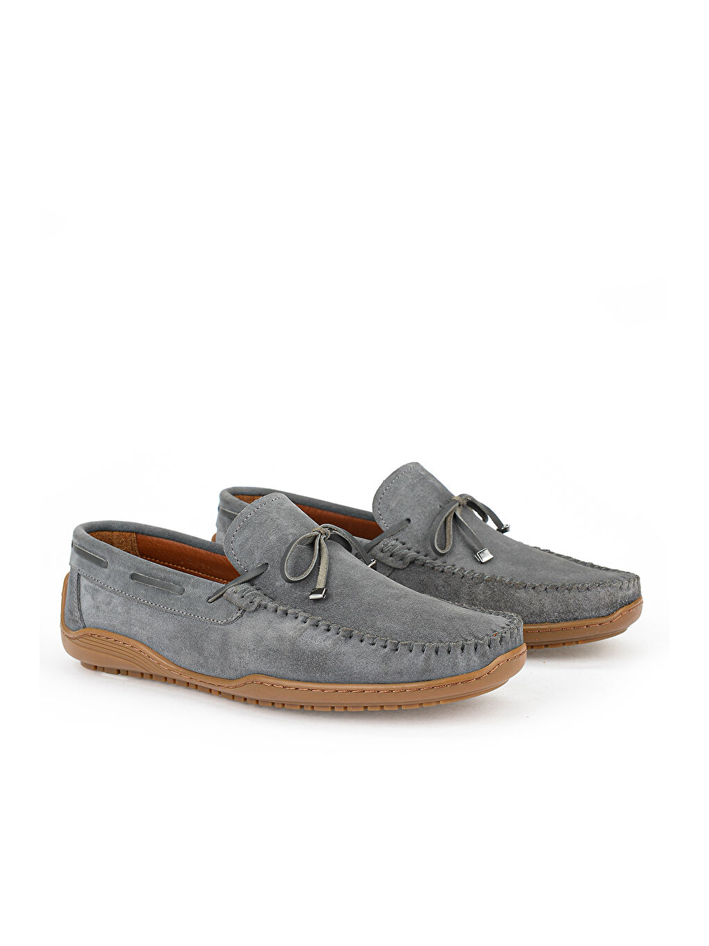 Erkek Hakiki Deri Günlük Ayakkabı 1611064Z041 Gri-1