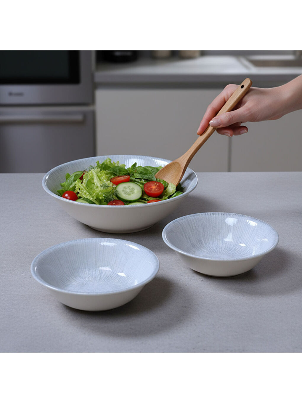 Ekru Enternasyonel Arnim 3 Parça Kase Seti 16 cm & 23 cm 1401-1