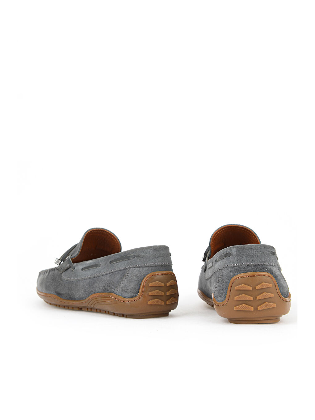 Erkek Hakiki Deri Günlük Ayakkabı 1611064Z041 Gri-2