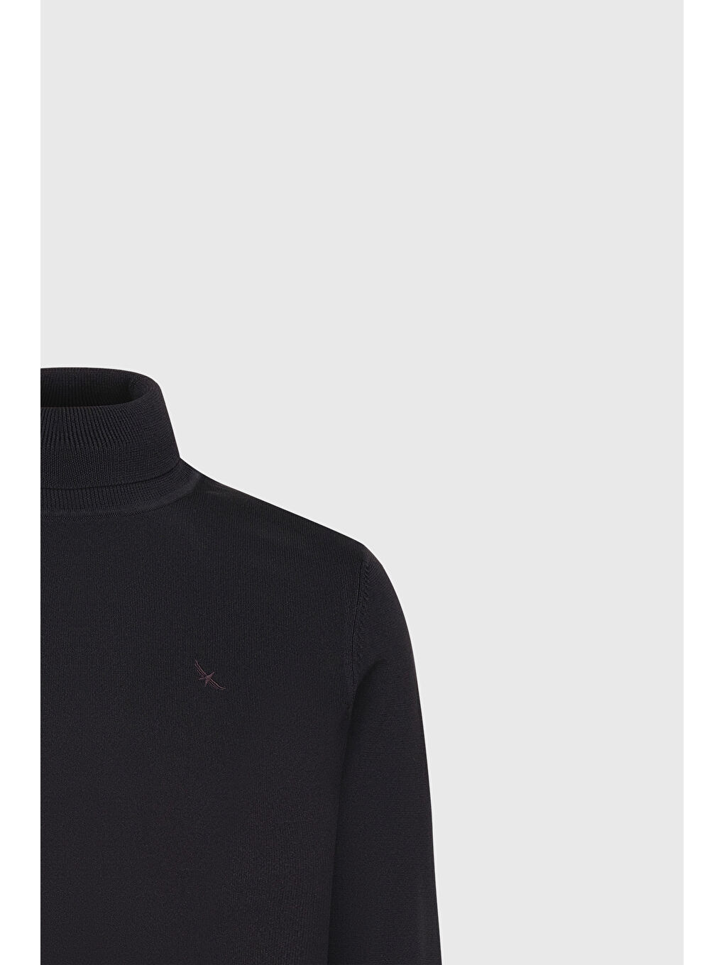 Erkek Siyah Sıcak Tutan Standart Fit Normal Kesim Tam Balıkçı Yaka Basic Triko Kazak-1