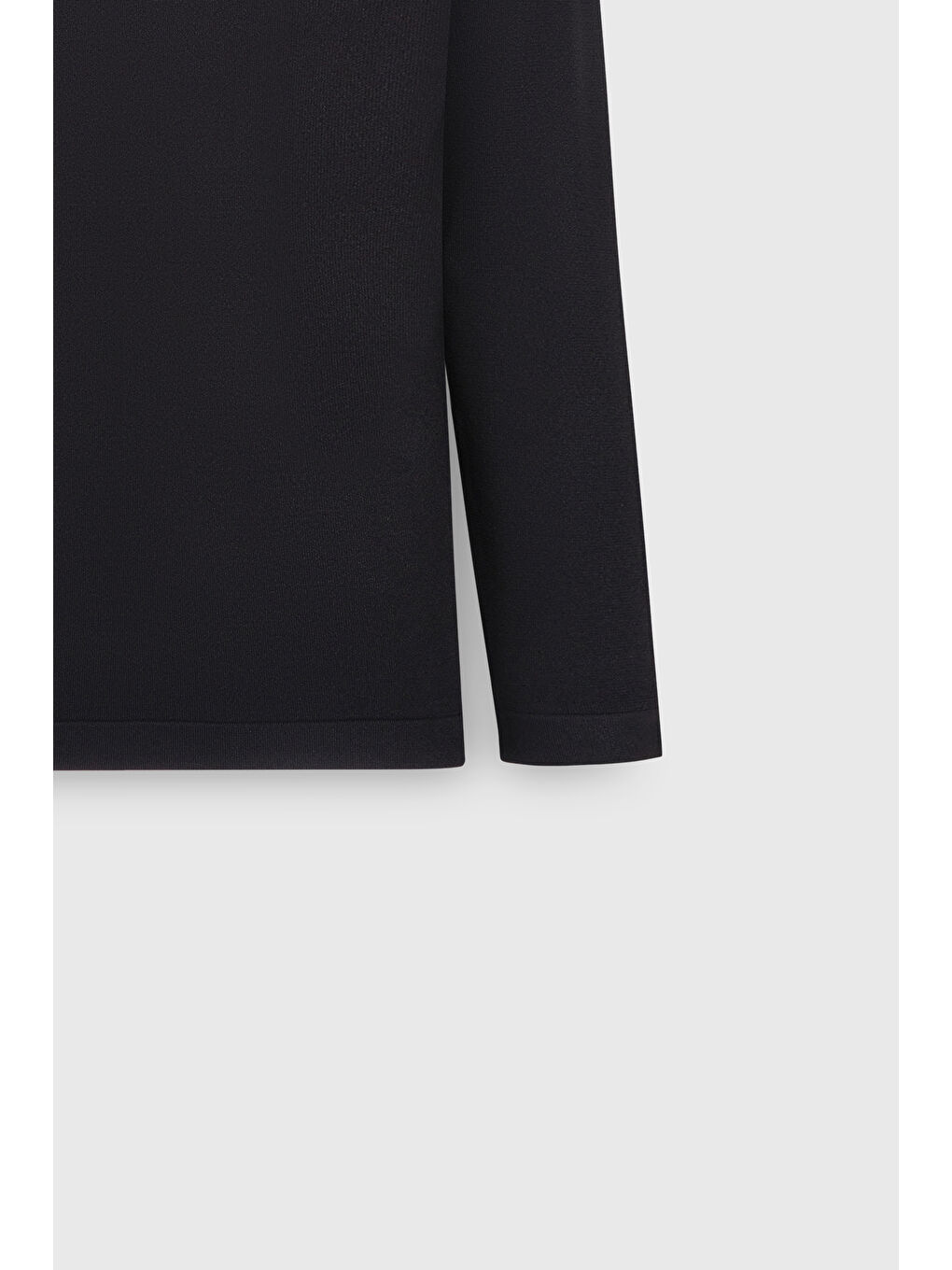 Erkek Siyah Sıcak Tutan Standart Fit Normal Kesim Tam Balıkçı Yaka Basic Triko Kazak-2