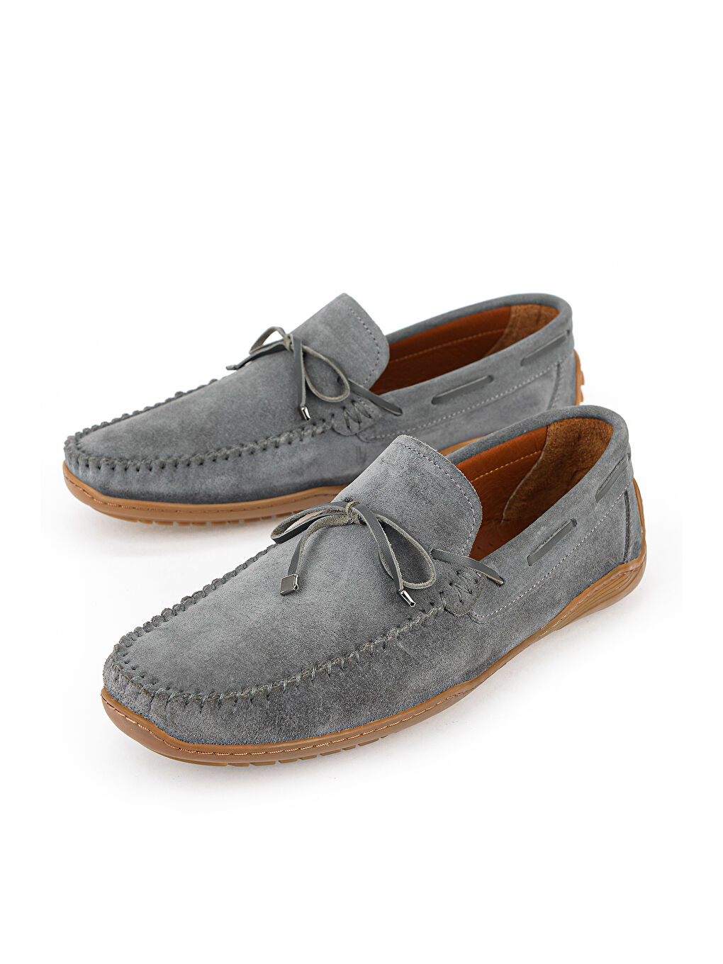 Erkek Hakiki Deri Günlük Ayakkabı 1611064Z041 Gri-4