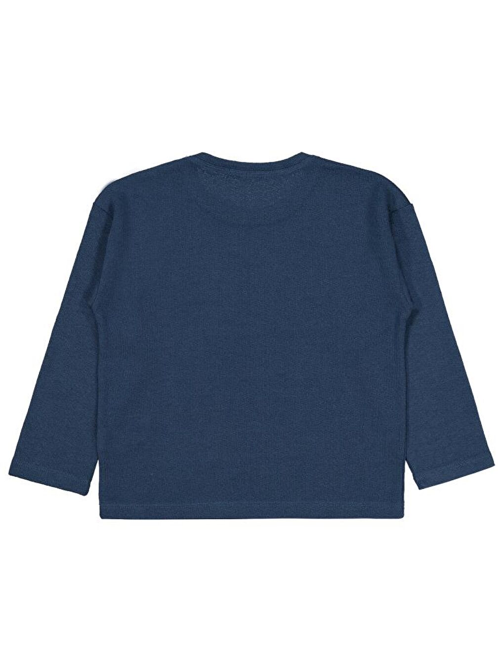 İndigo Boys Jakarlı Basic 6-9 Yaş Sweatshirt - Mavi 9-10 Yaş-1
