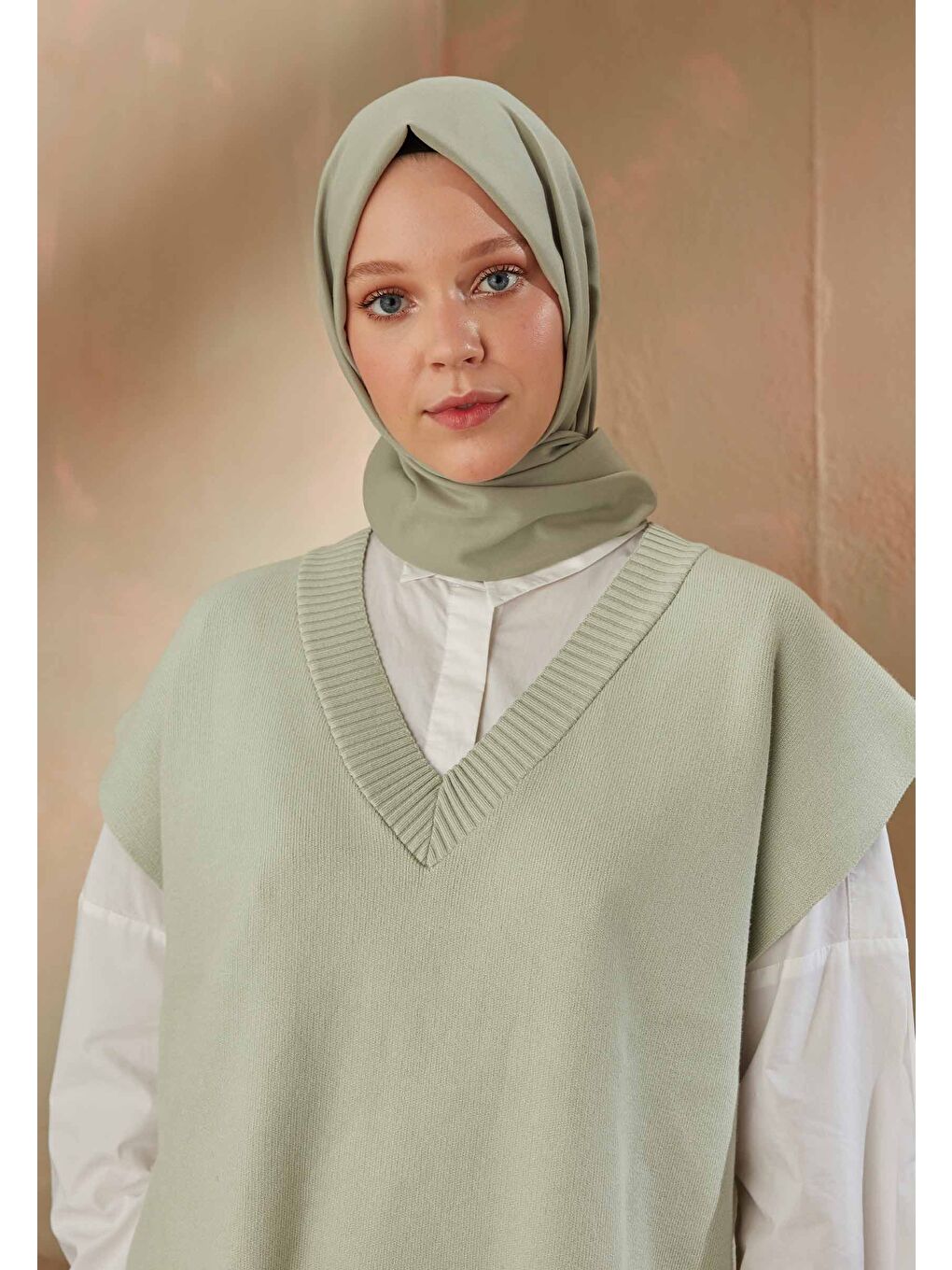 Pamuk Viskon Şal Uçuk Yeşil-2