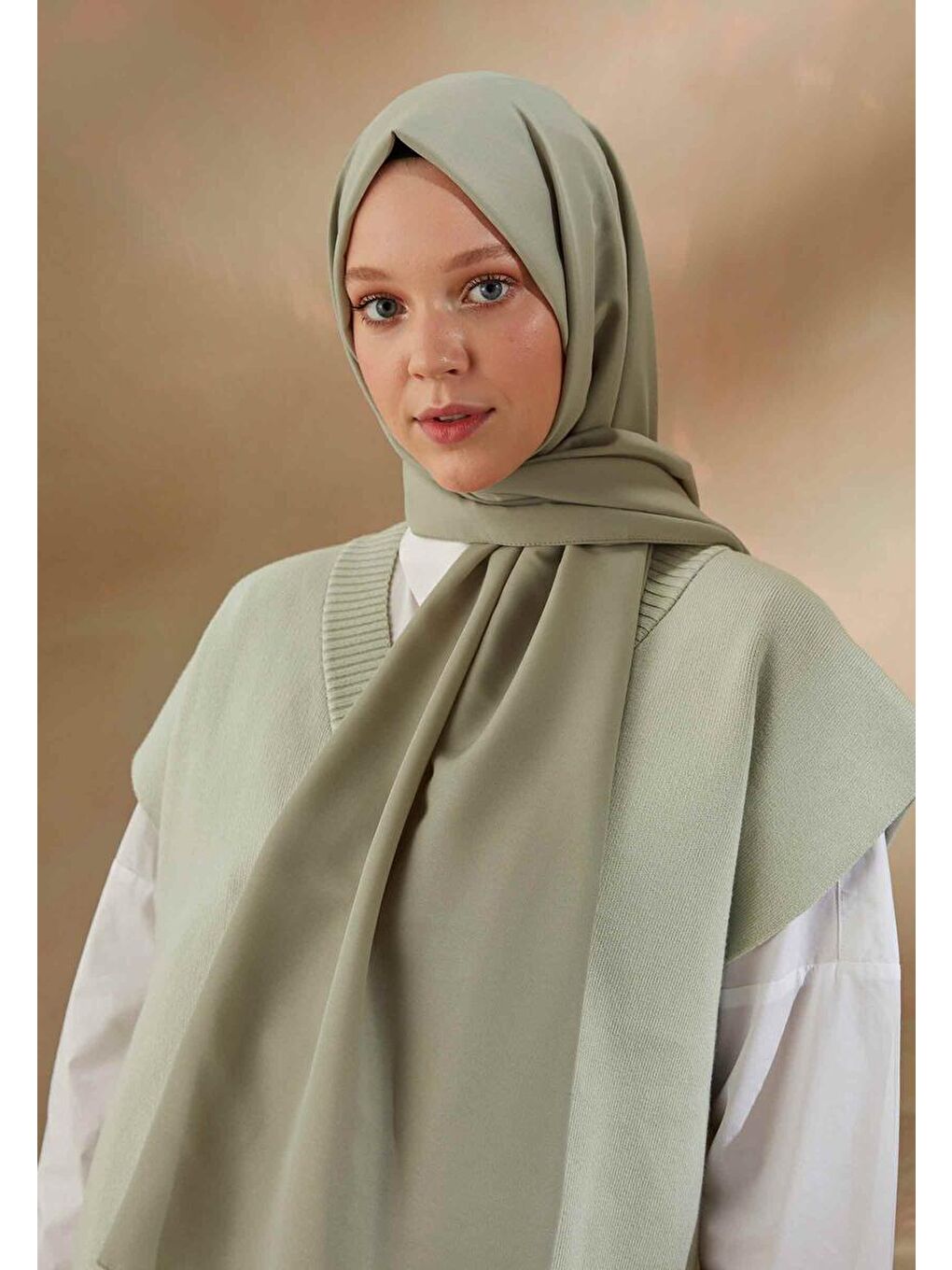 Pamuk Viskon Şal Uçuk Yeşil-3