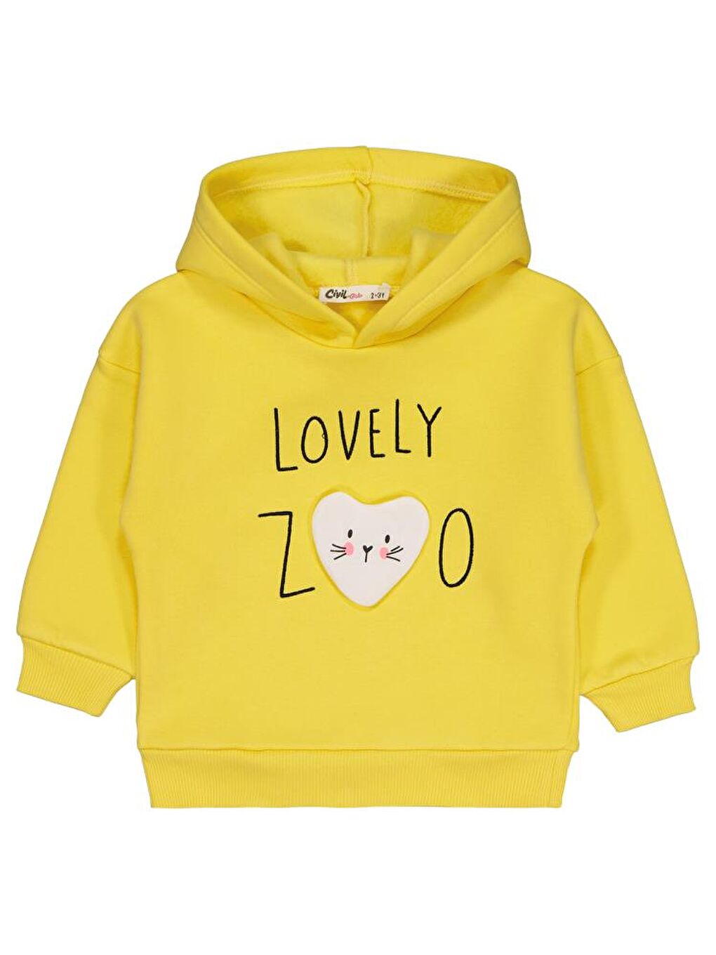 Girls Lovely Baskılı 2-5 Yaş Sweatshirt - Sarı 4-5 Yaş