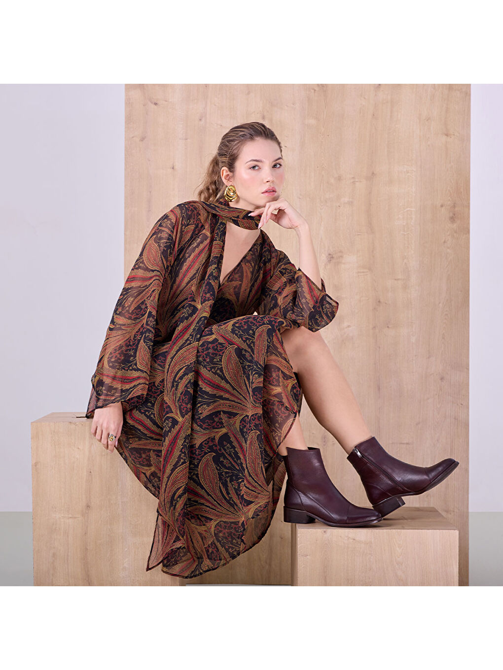 Kahverengi Kadın Bot 25K12002 Skin Boot-6