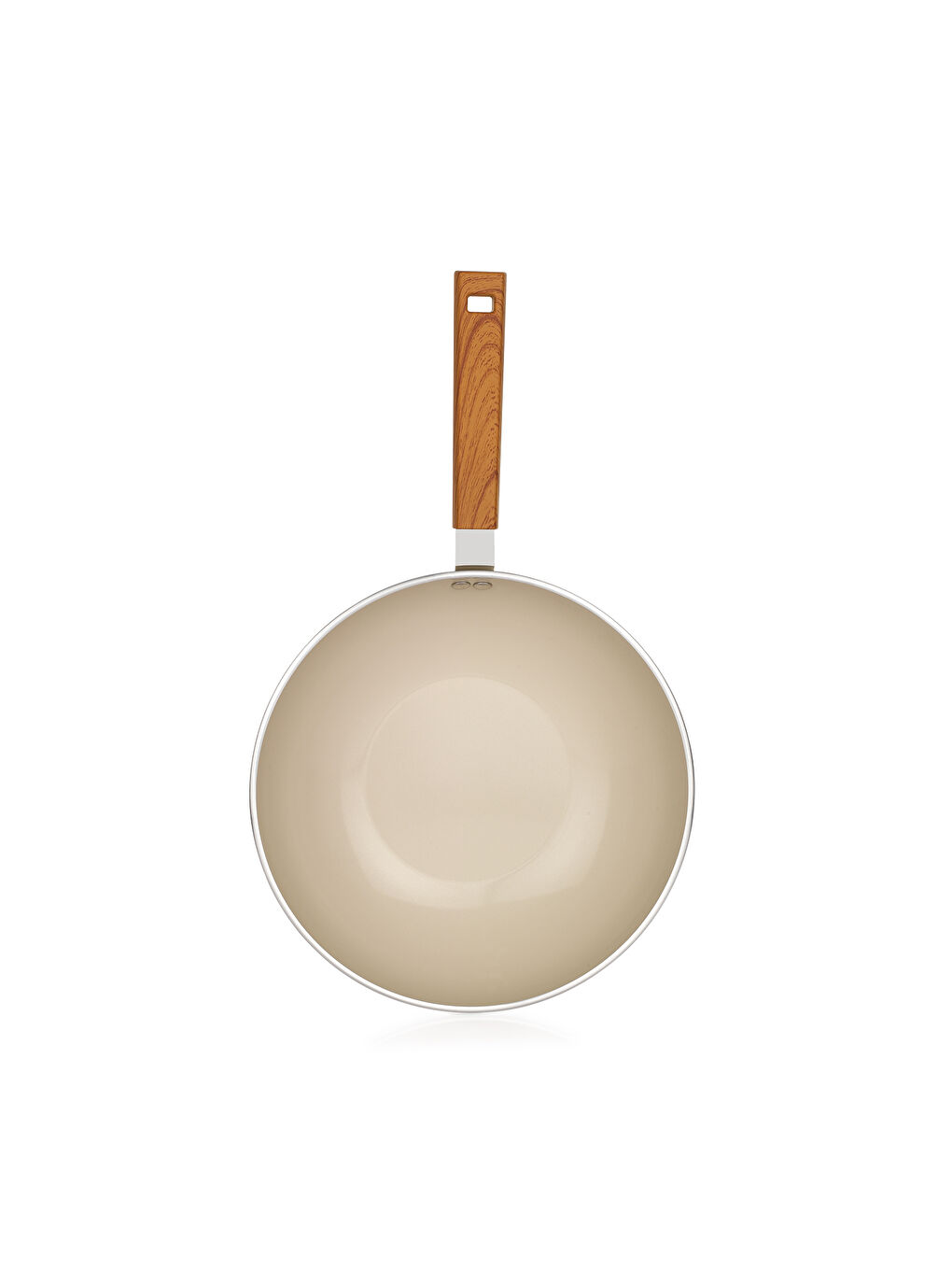 Ekru Ceramoni Seramik Wok Tava 28 Cm-Krem-1