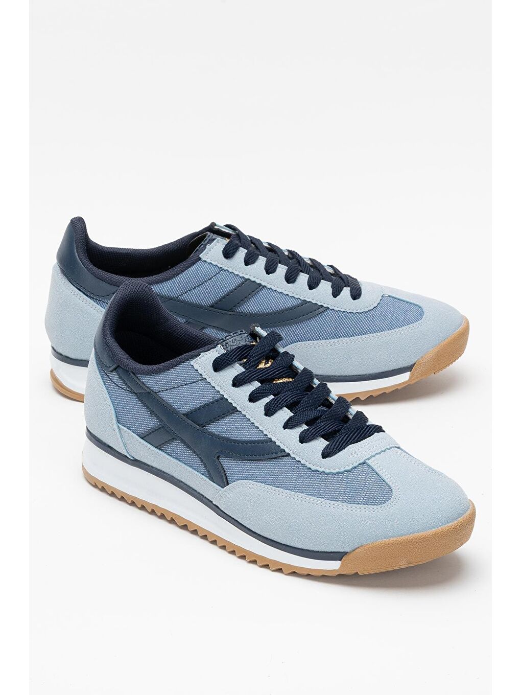 Mavi Erkek Keten Günlük Spor Ayakkabı