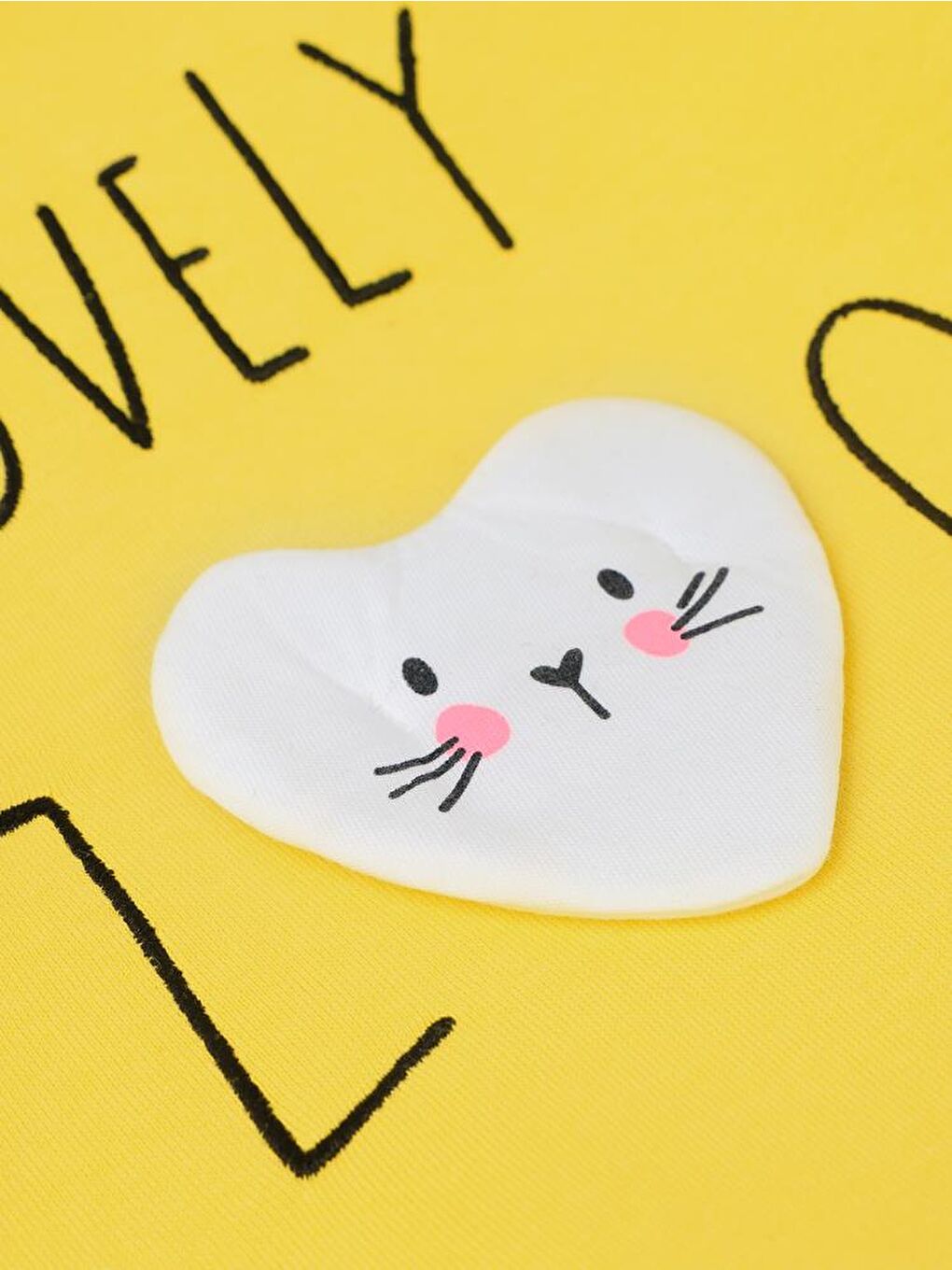 Girls Lovely Baskılı 2-5 Yaş Sweatshirt - Sarı 4-5 Yaş-2