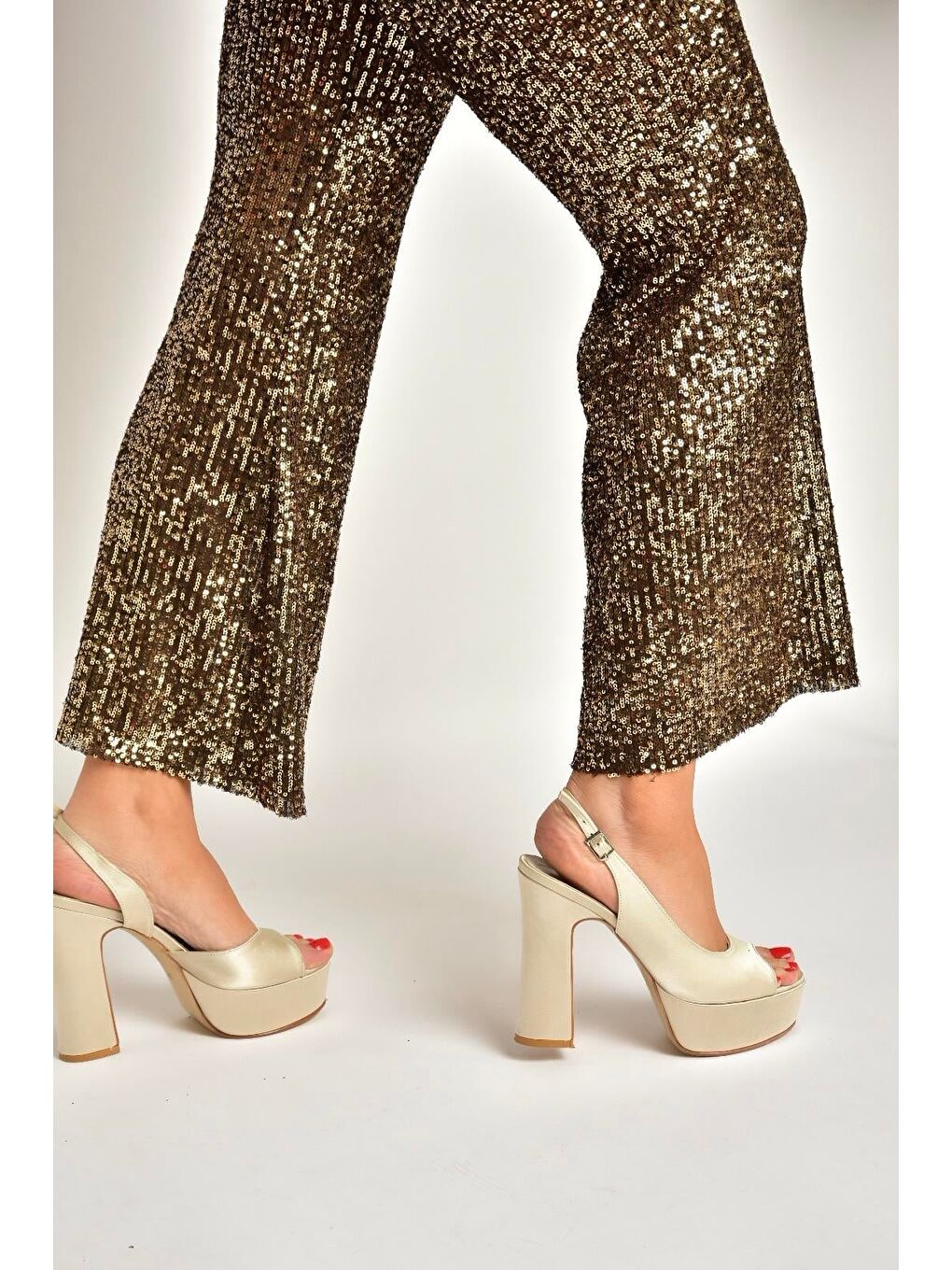 Bej Ten Kadın Topuklu Ayakkabı S246059904-4