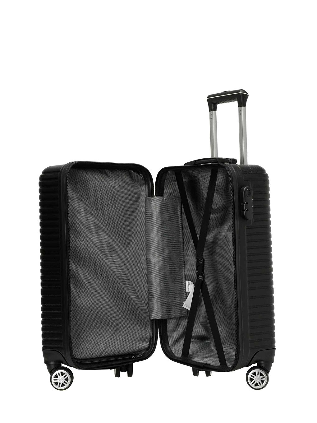 SANDERUM -K  5FX Siyah Unisex Küçük Boy Valiz-2