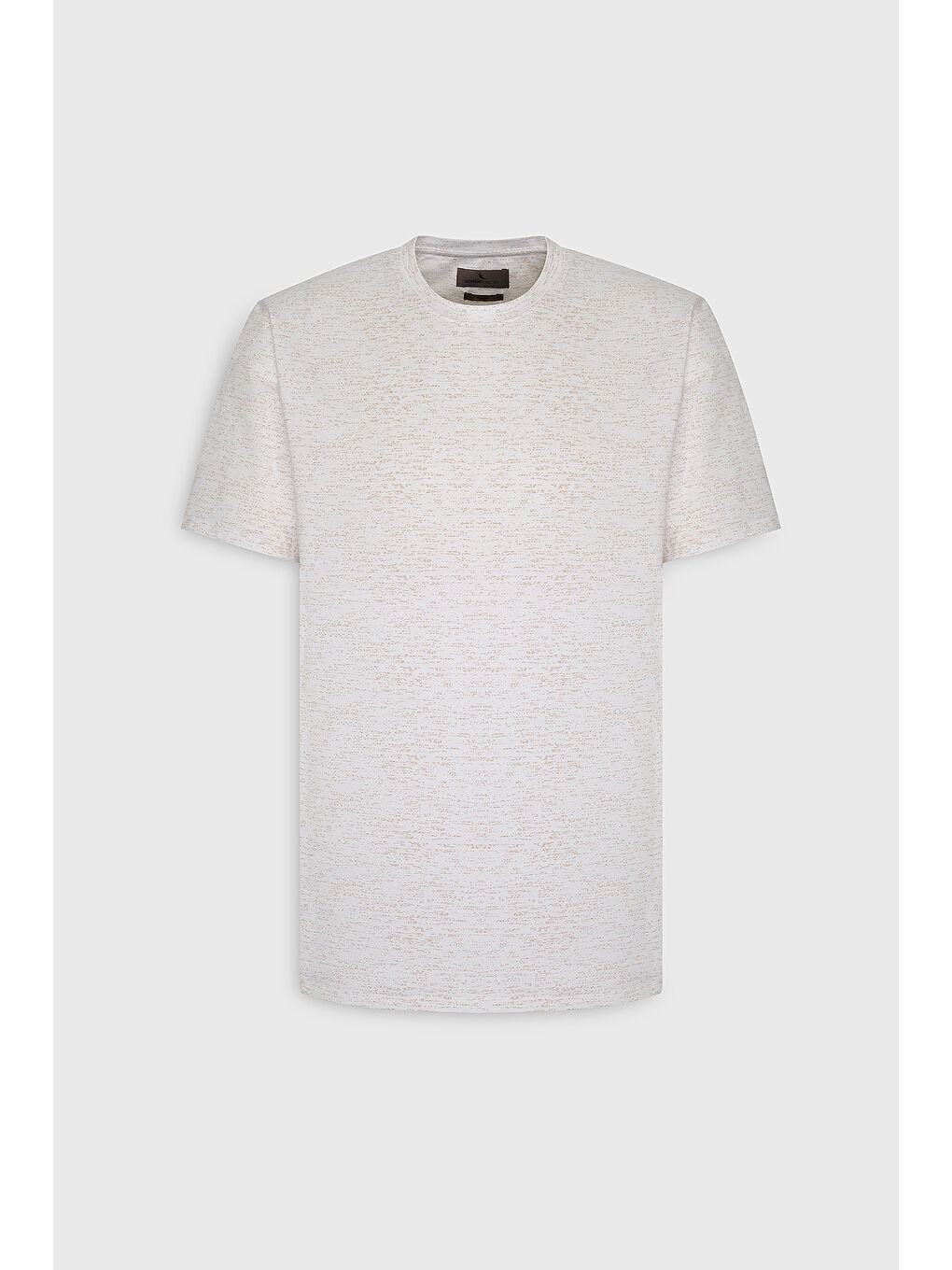 Erkek Beyaz Slim Fit Dar Kesim Bisiklet Yaka Pamuklu Kısa Kollu Tişört-4