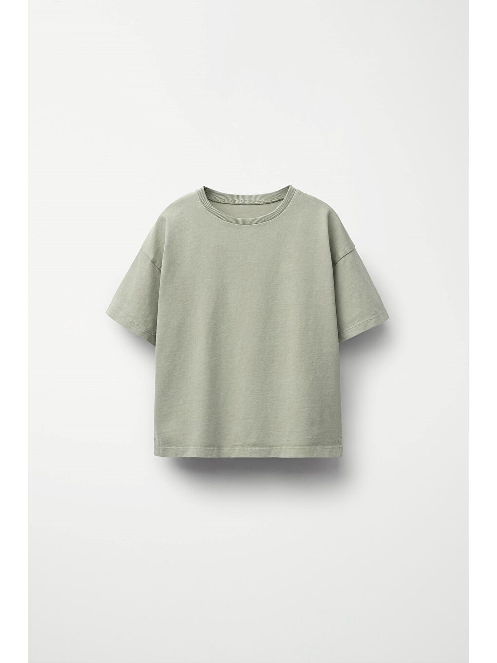 Yeşil Unisex Basic Kısa Kollu Çocuk T-Shirt