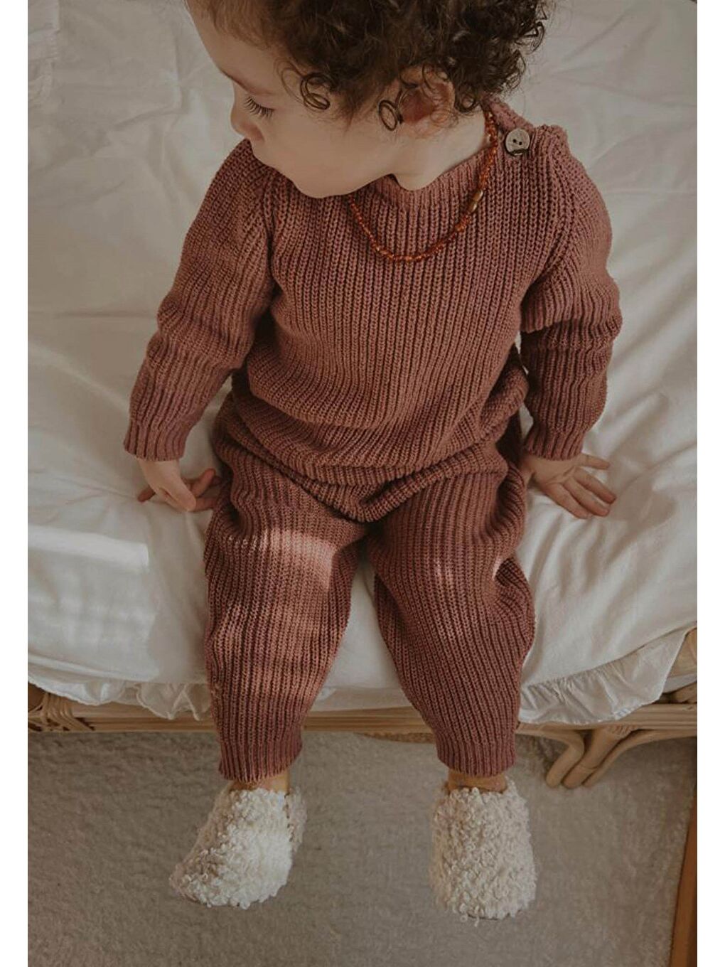 Pembe Kız Çocuk Triko Takım