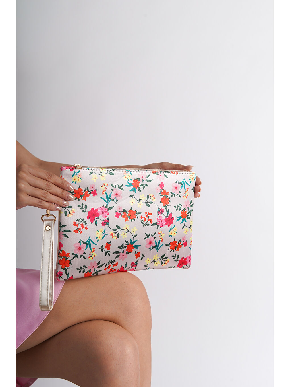 Bej Paris Kadın Clutch Çanta-2