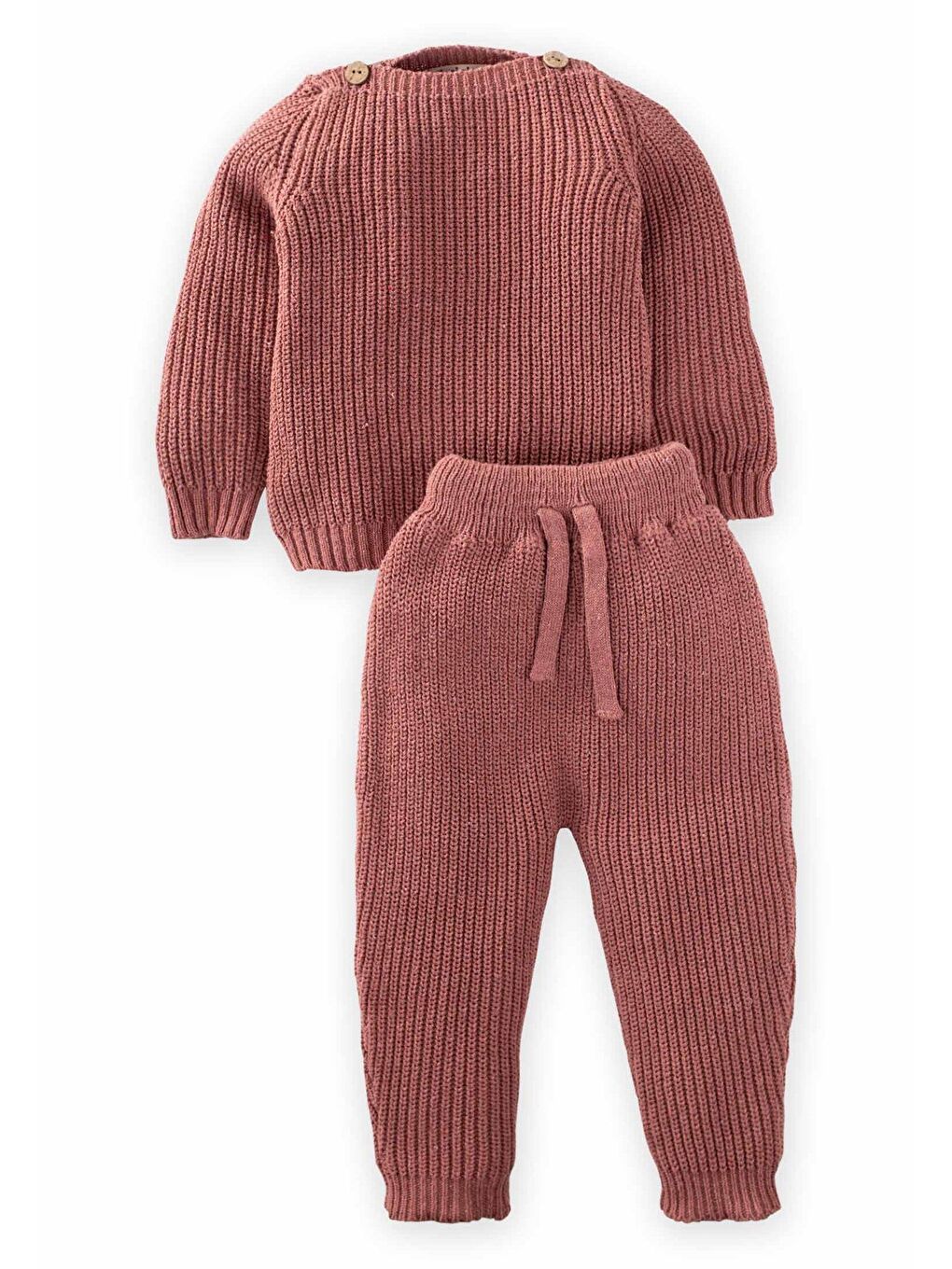 Pembe Kız Çocuk Triko Takım-1