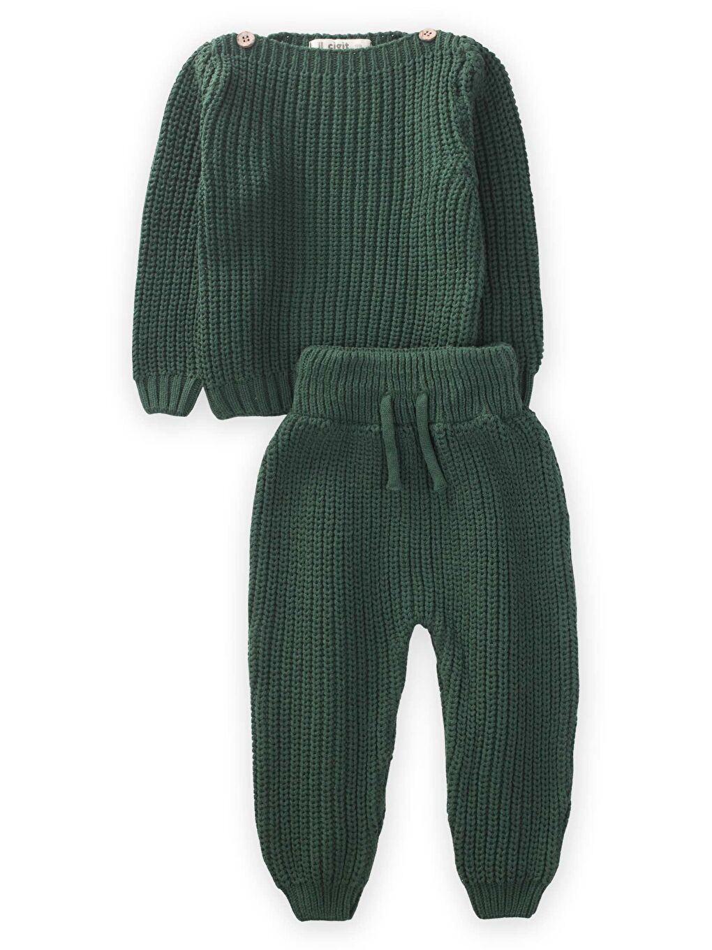 Yeşil Kız Çocuk Triko Takım-1