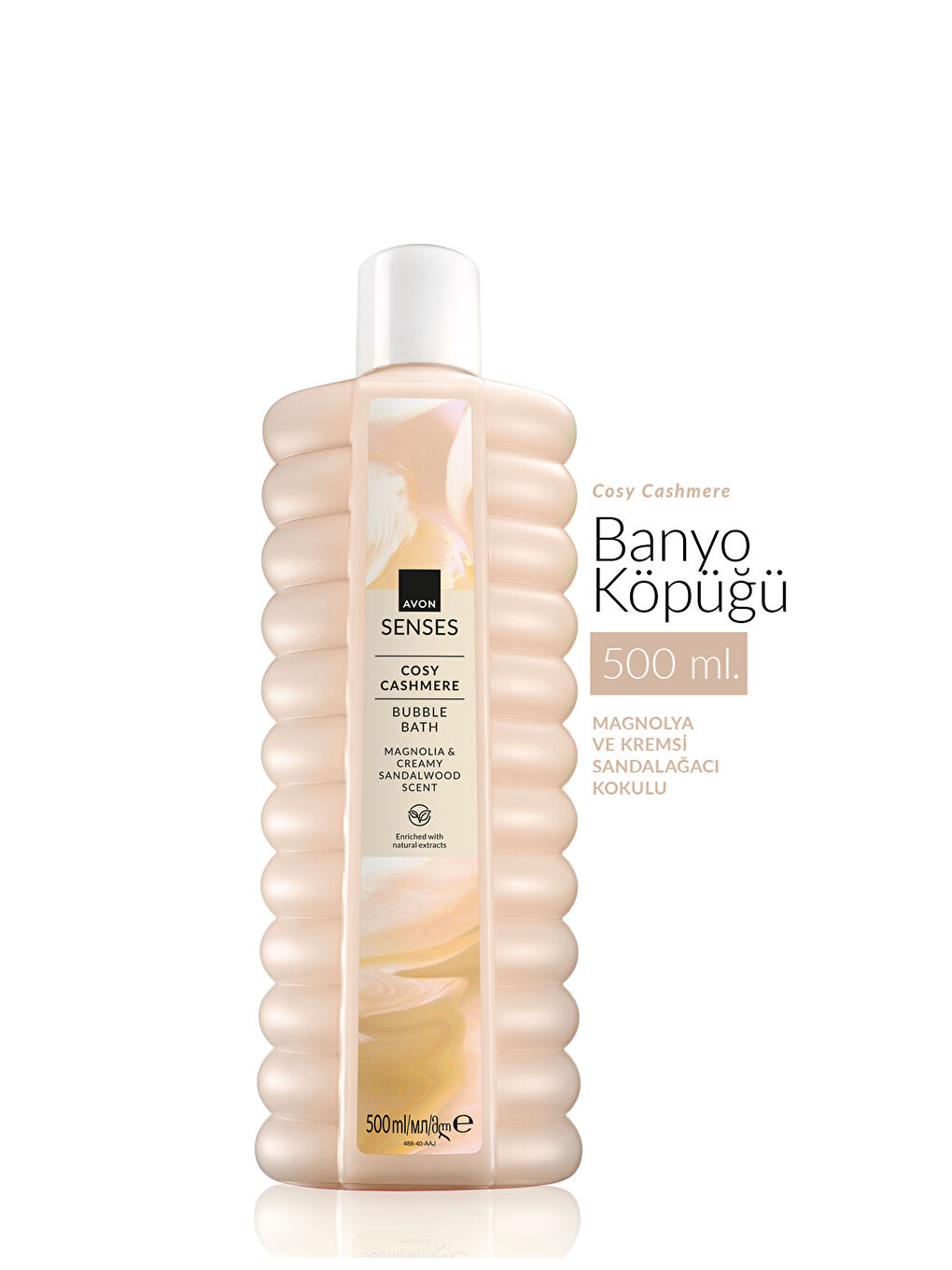 AVON Renksiz Cosy Cashmere Manolya Sandal Kokulu Banyo Köpüğü 500 Ml. - 1