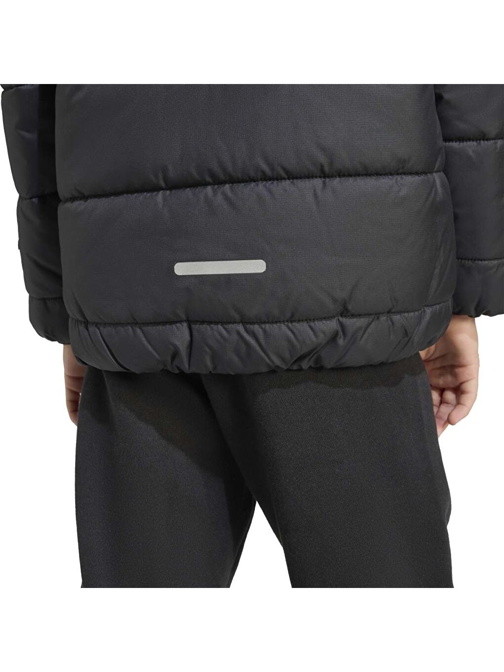 Essentials 3 Stripes Çocuk Siyah Kapüşonlu Mont-4