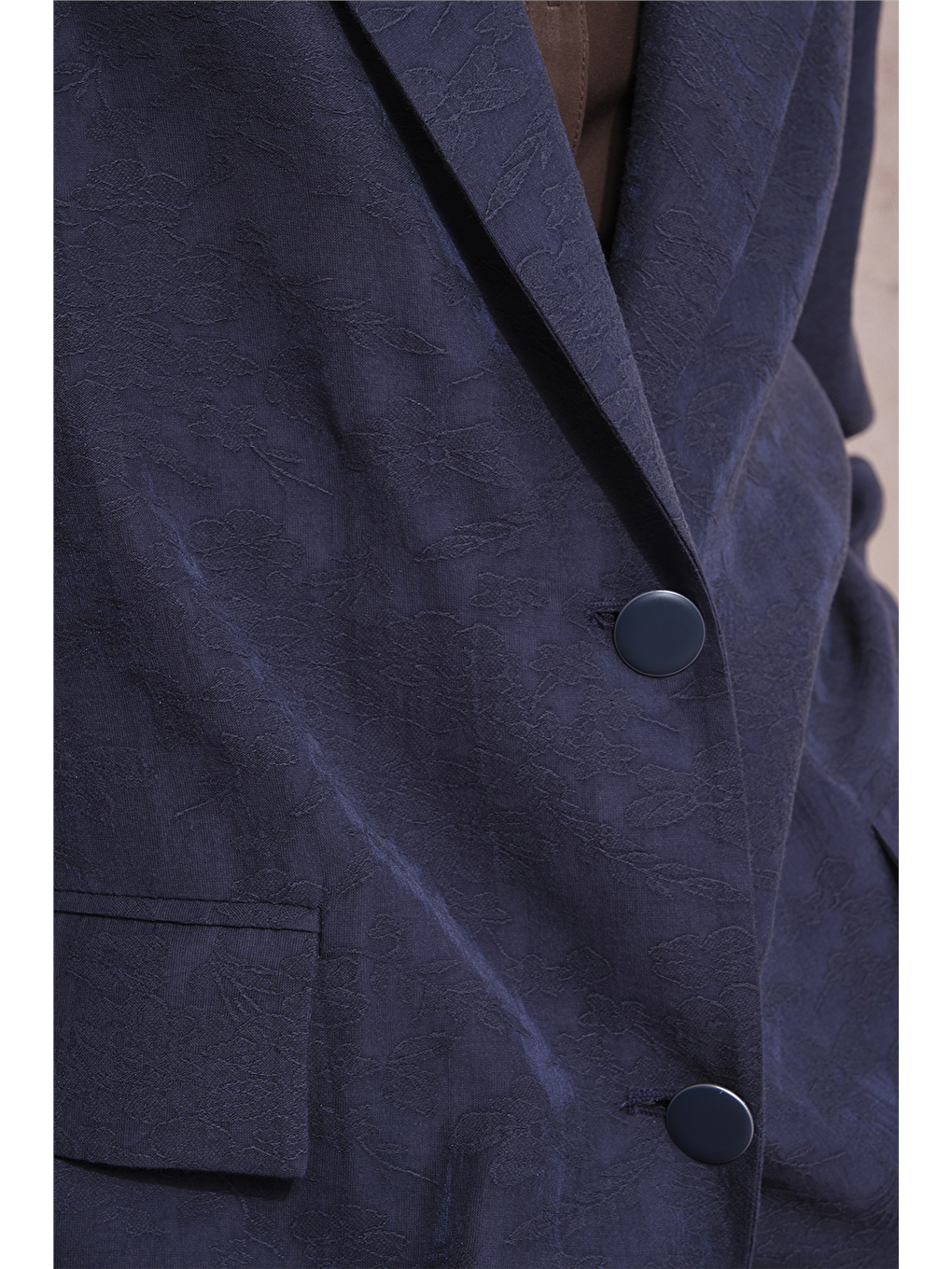 Jakarlı Blazer Takım Lacivert-6