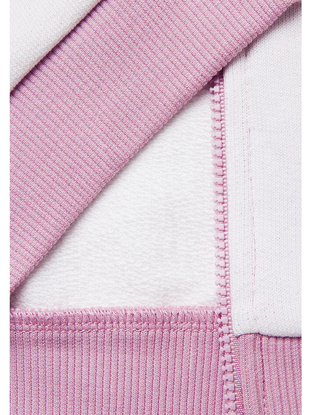 Kız Çocuk Lila-Beyaz Mix Simli Grafik Baskılı Logolu Cepli Fermuarlı Sweatshirt-2