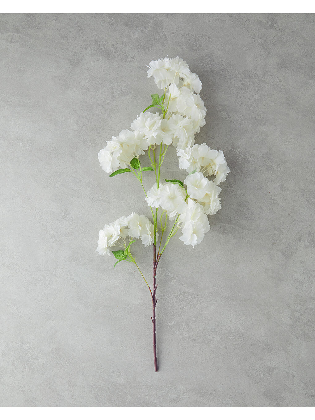 Cherry Branch Tek Dal Yapay Çiçek Beyaz