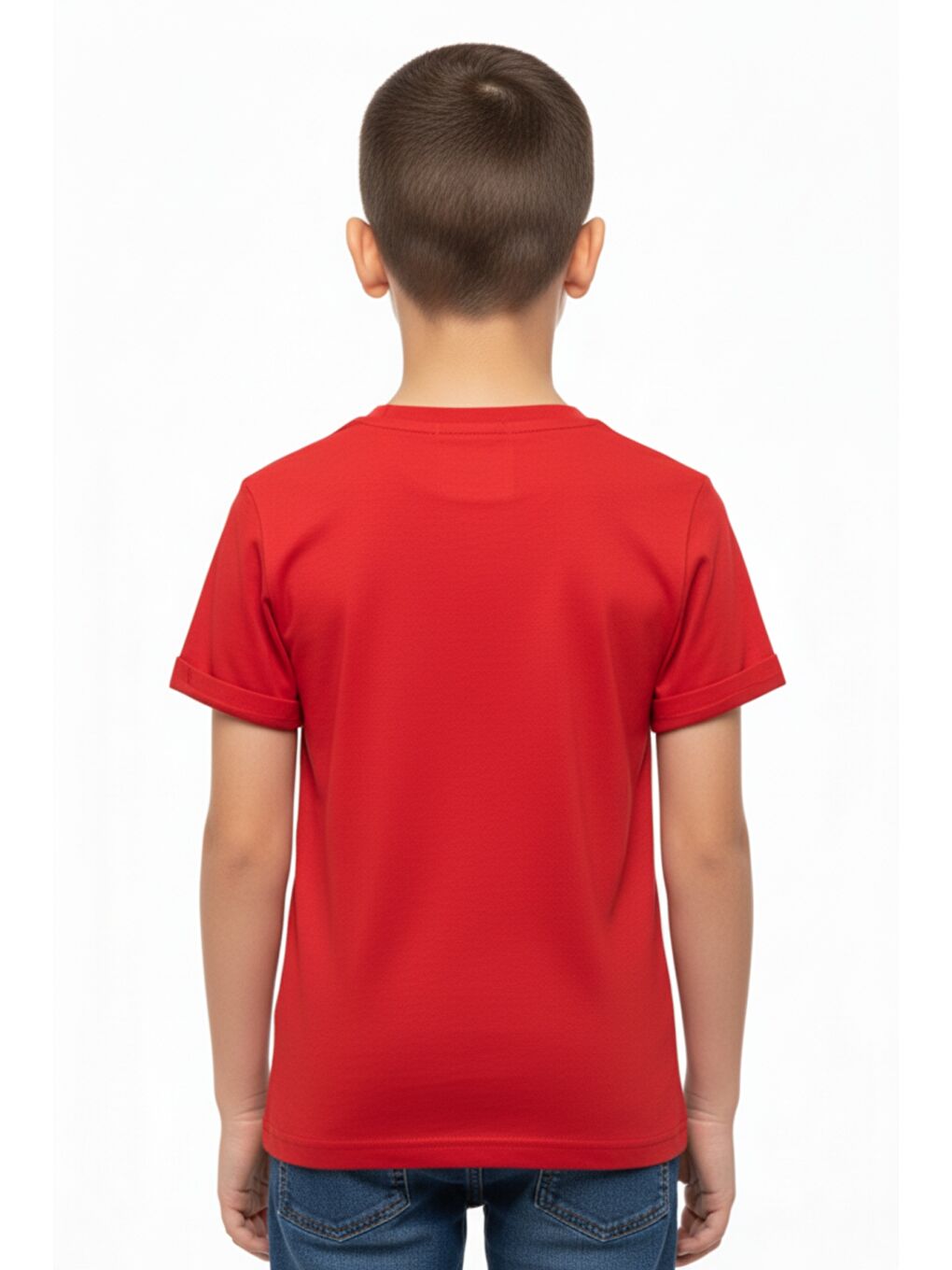 Kırmızı Erkek Çocuk Baskılı Tişört-3