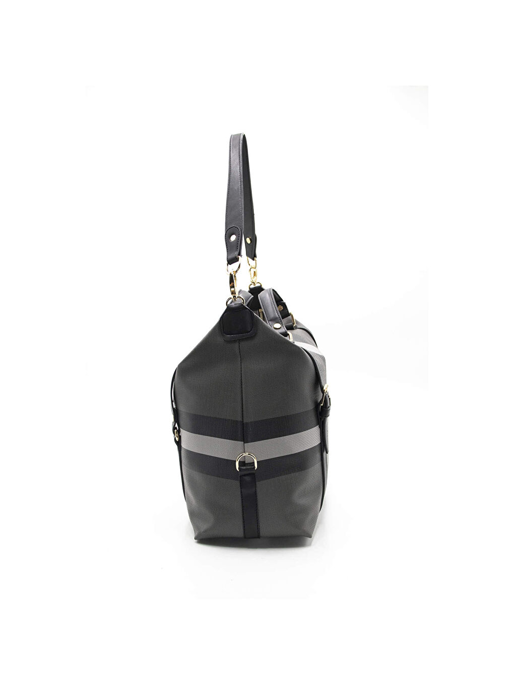 Siyah Kadın Omuz Çantası 1064-43763 SILVER POLO BAYAN ÇANTASI M129 SİYAH-MAT SİYAH-2