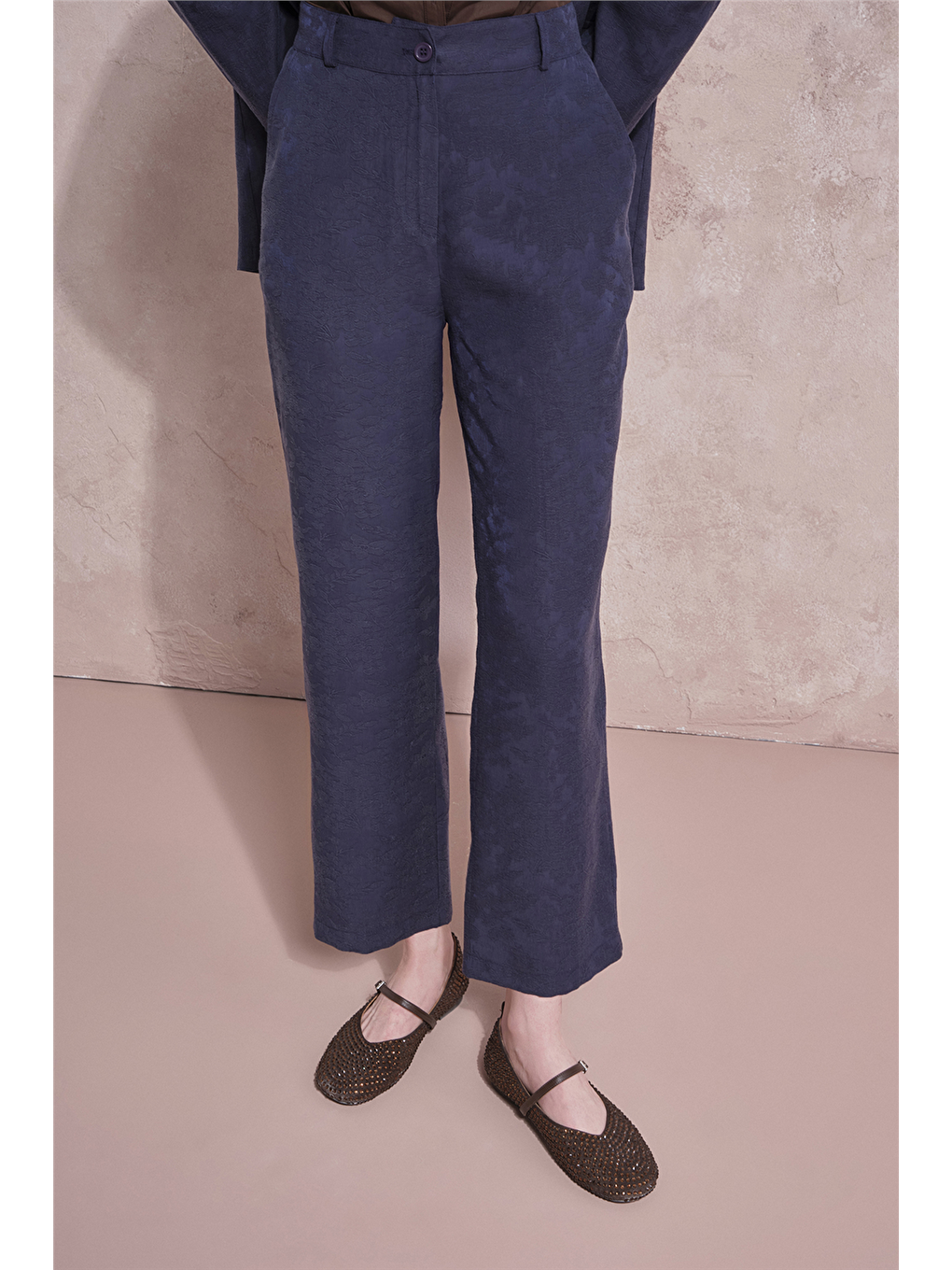 Jakarlı Blazer Takım Lacivert-8