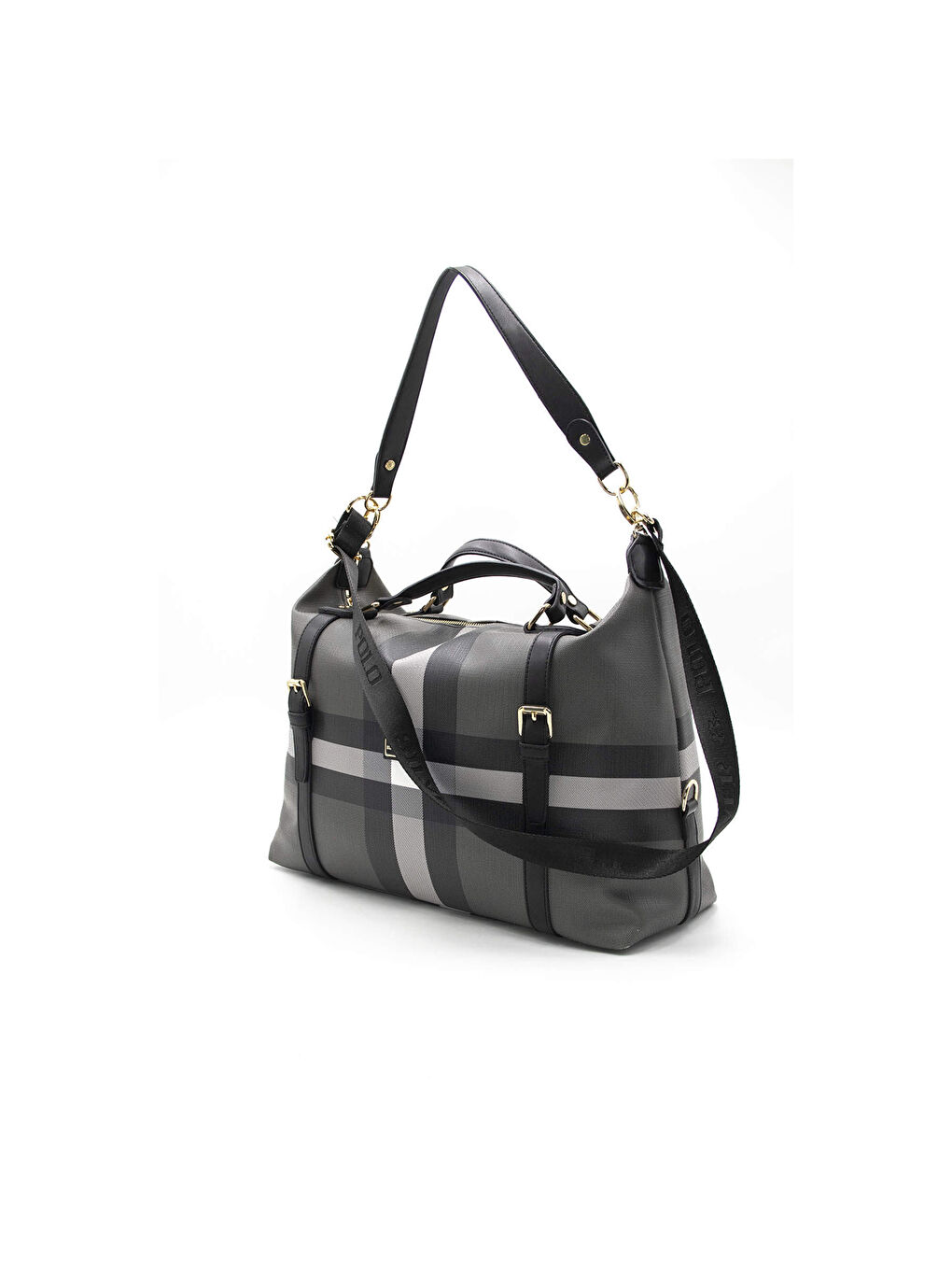 Siyah Kadın Omuz Çantası 1064-43763 SILVER POLO BAYAN ÇANTASI M129 SİYAH-MAT SİYAH-4