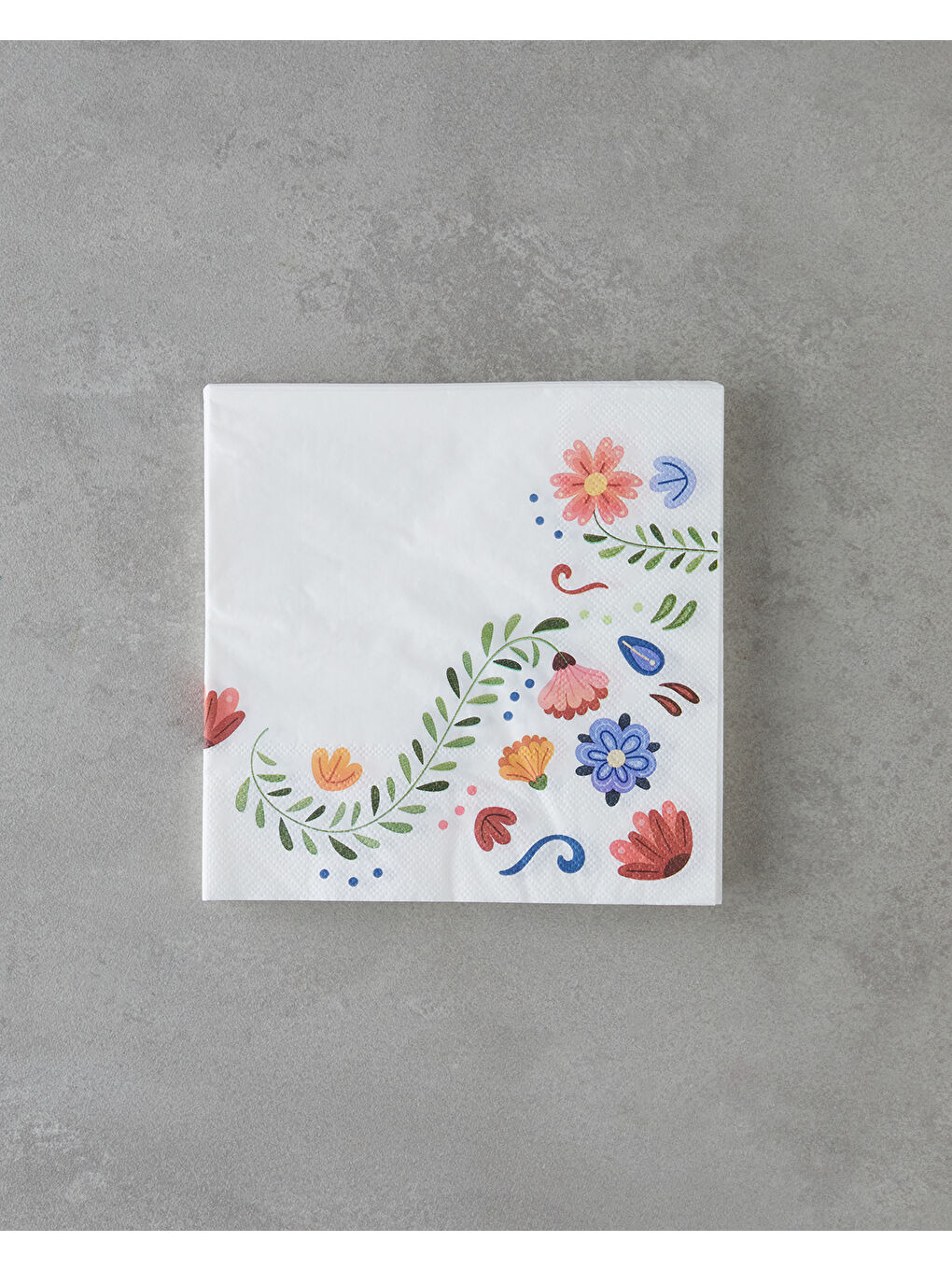 Beyaz Floresta 20'li Kağıt Peçete 33x33 cm Renkli